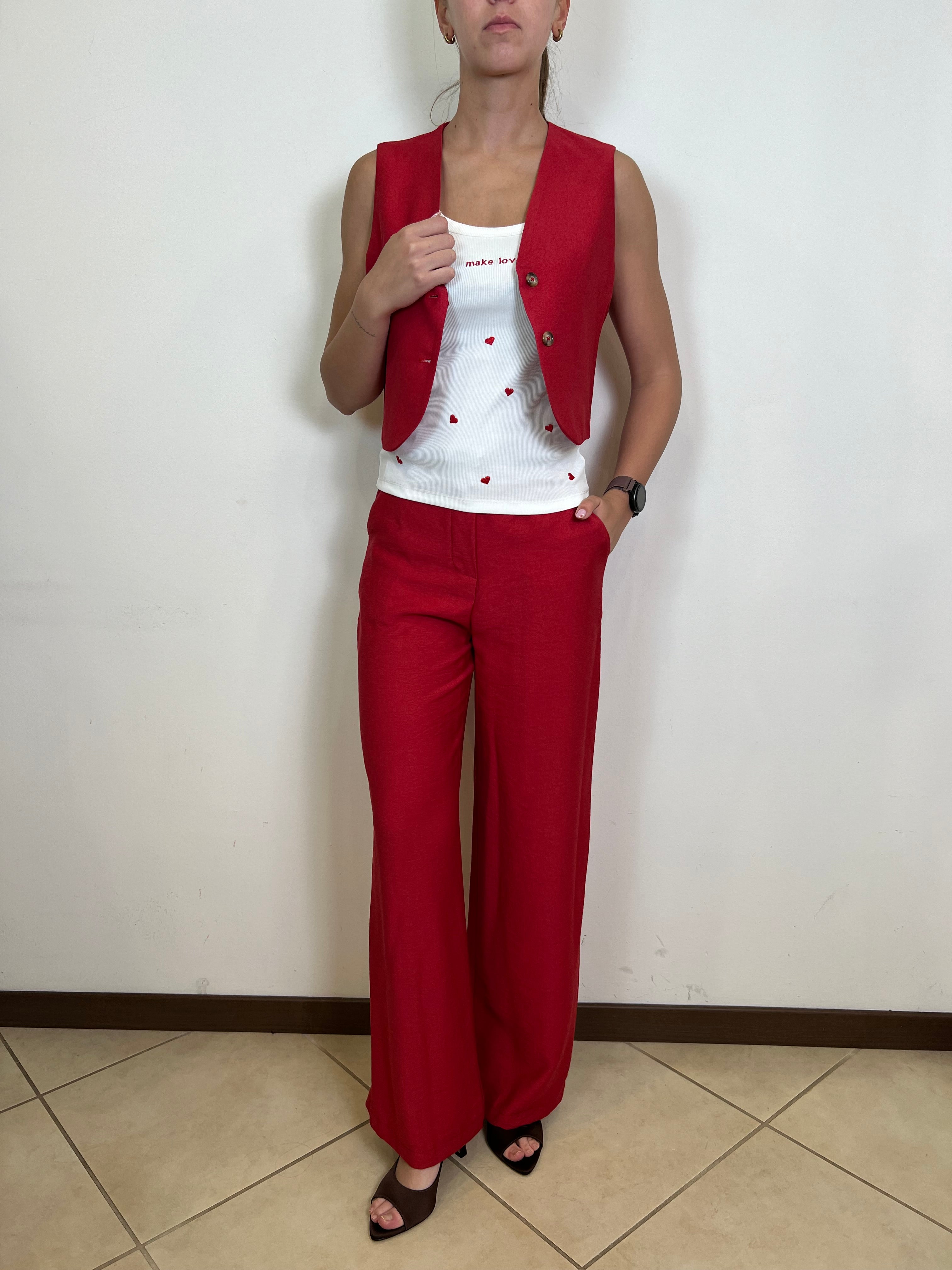 Pantalone palazzo elastico dietro - Haveone