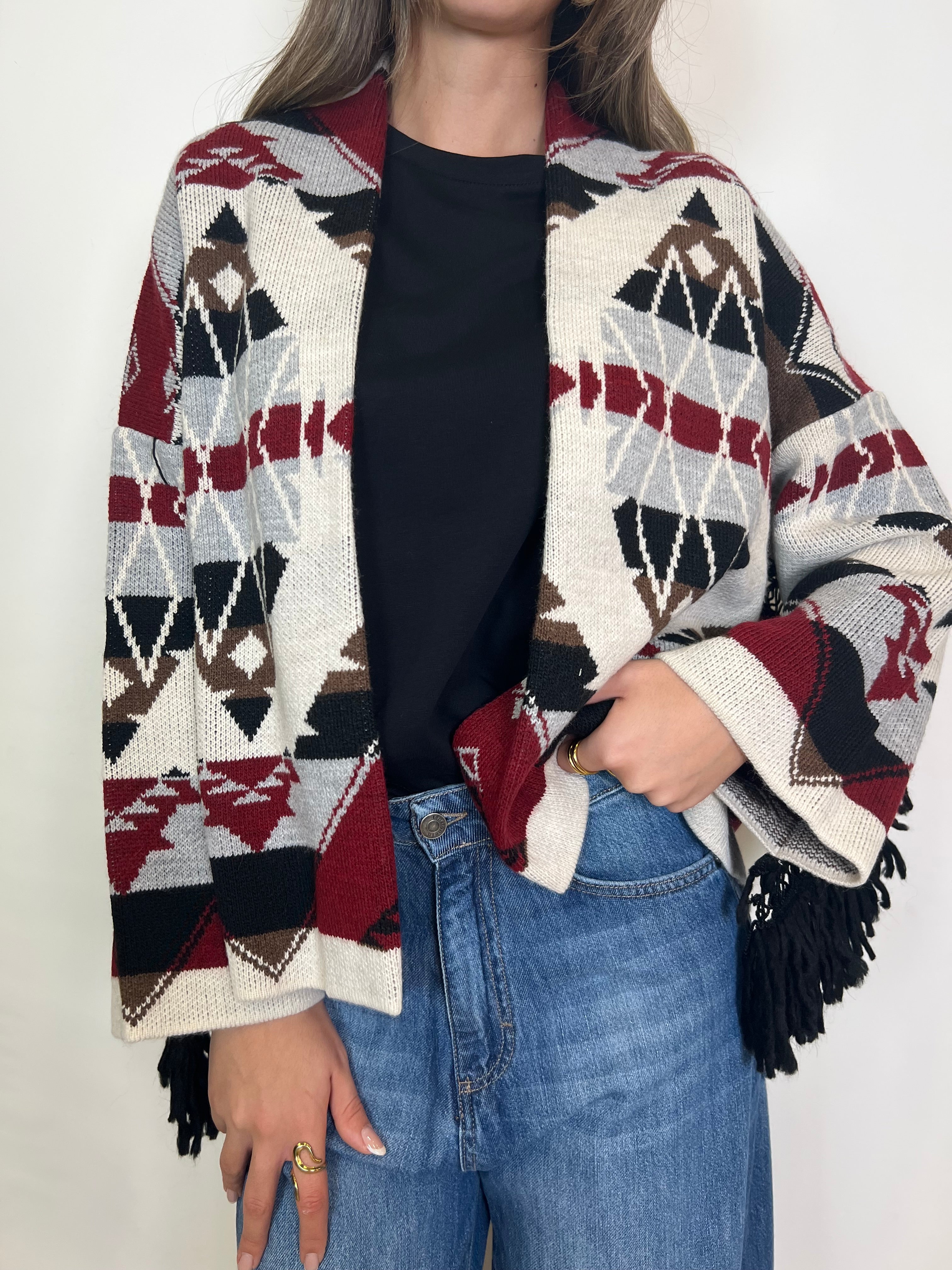 Cardigan corto frange - Vicolo