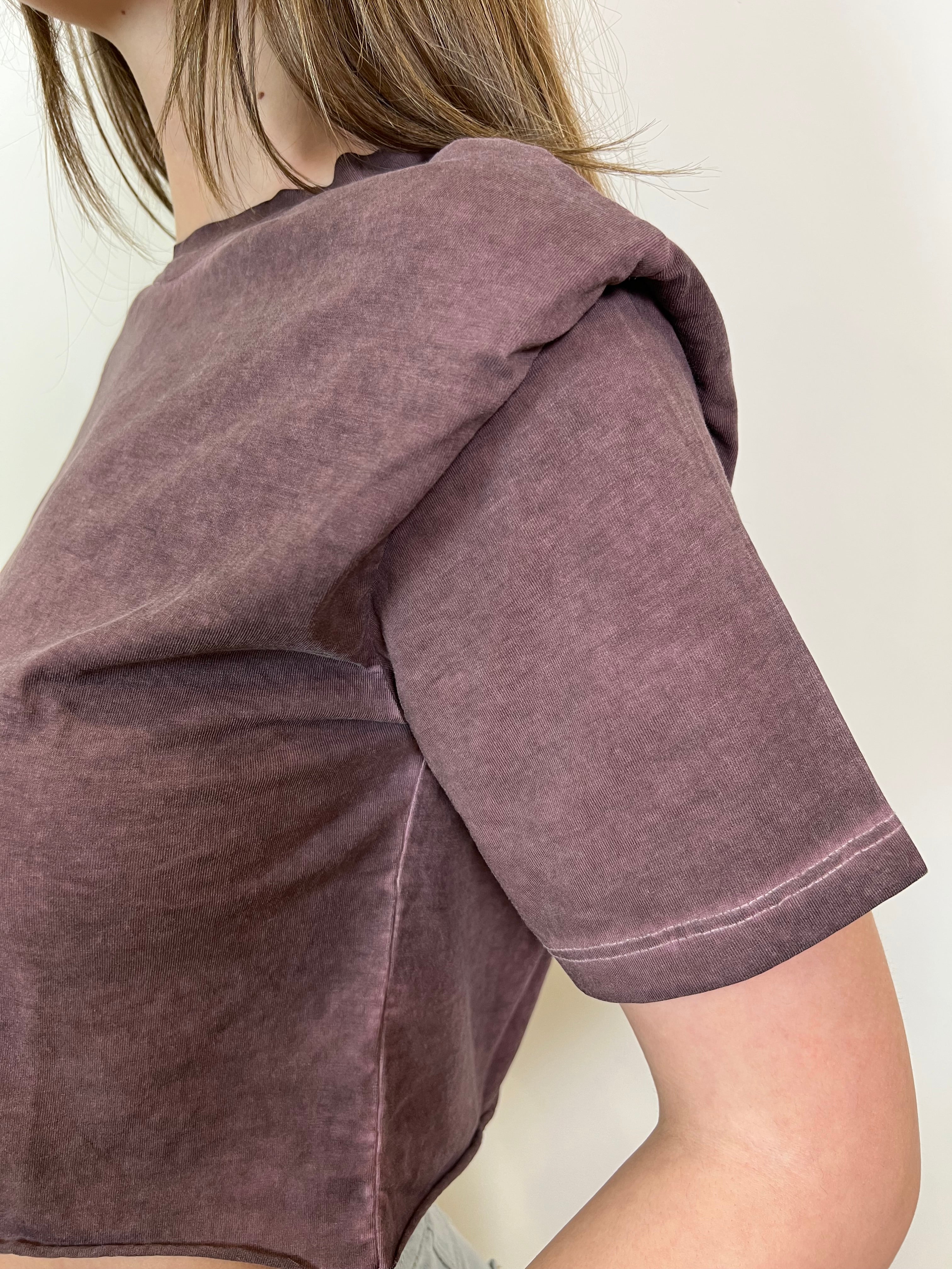 T-shirt crop spalline - Haveone