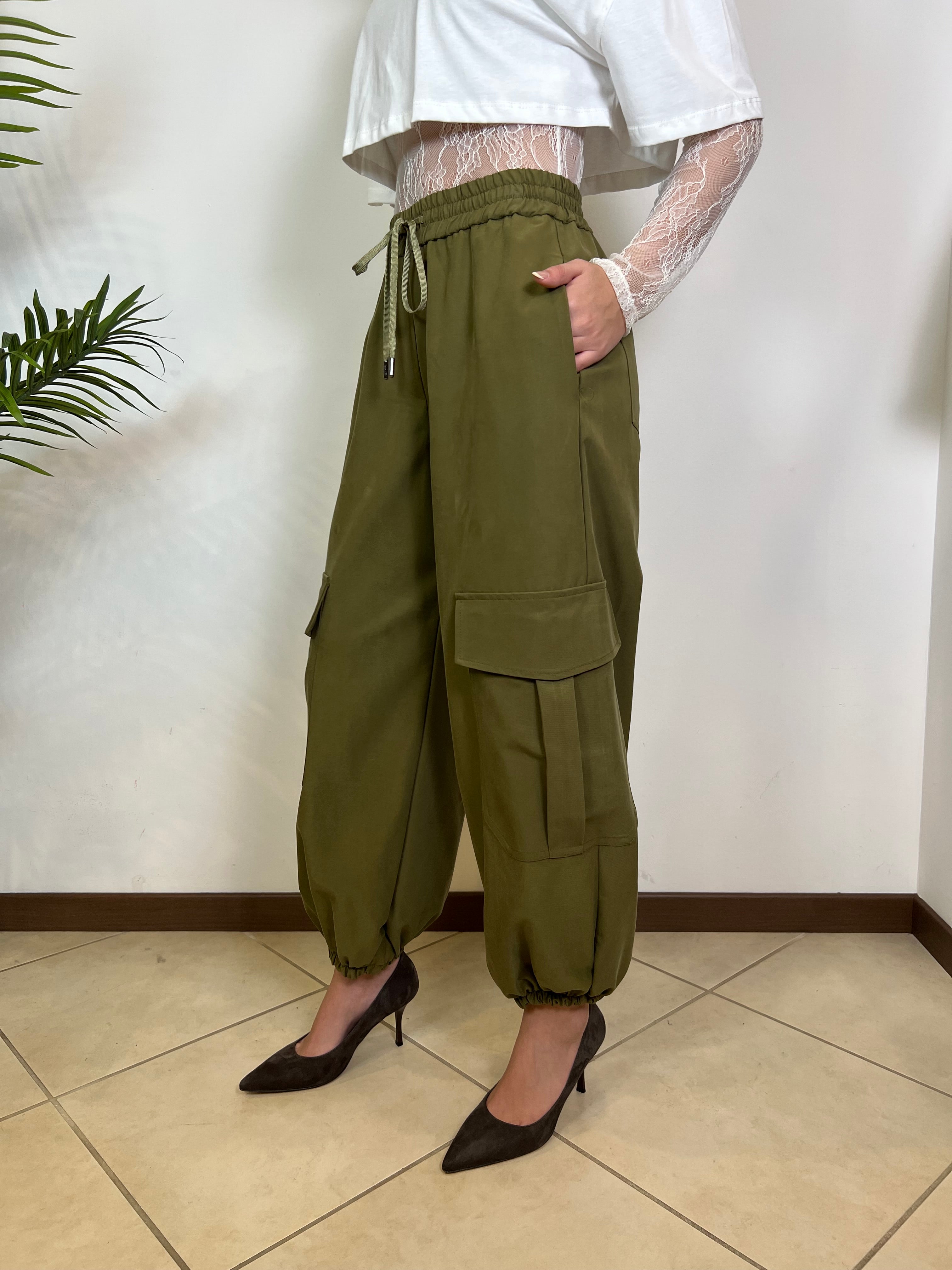 Pantalone cargo elastico - Haveone