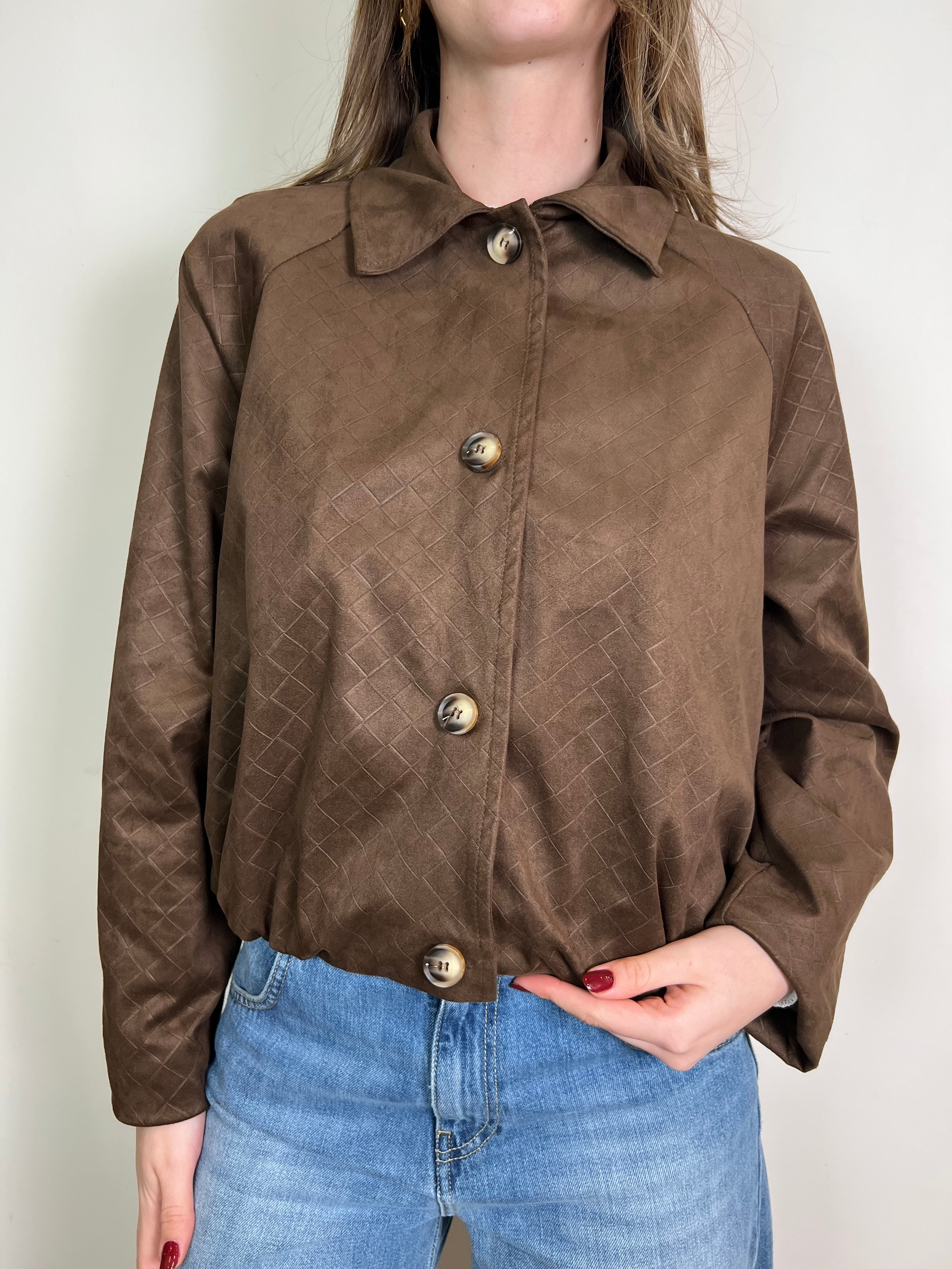 Bomber suede intrecciata - Haveone