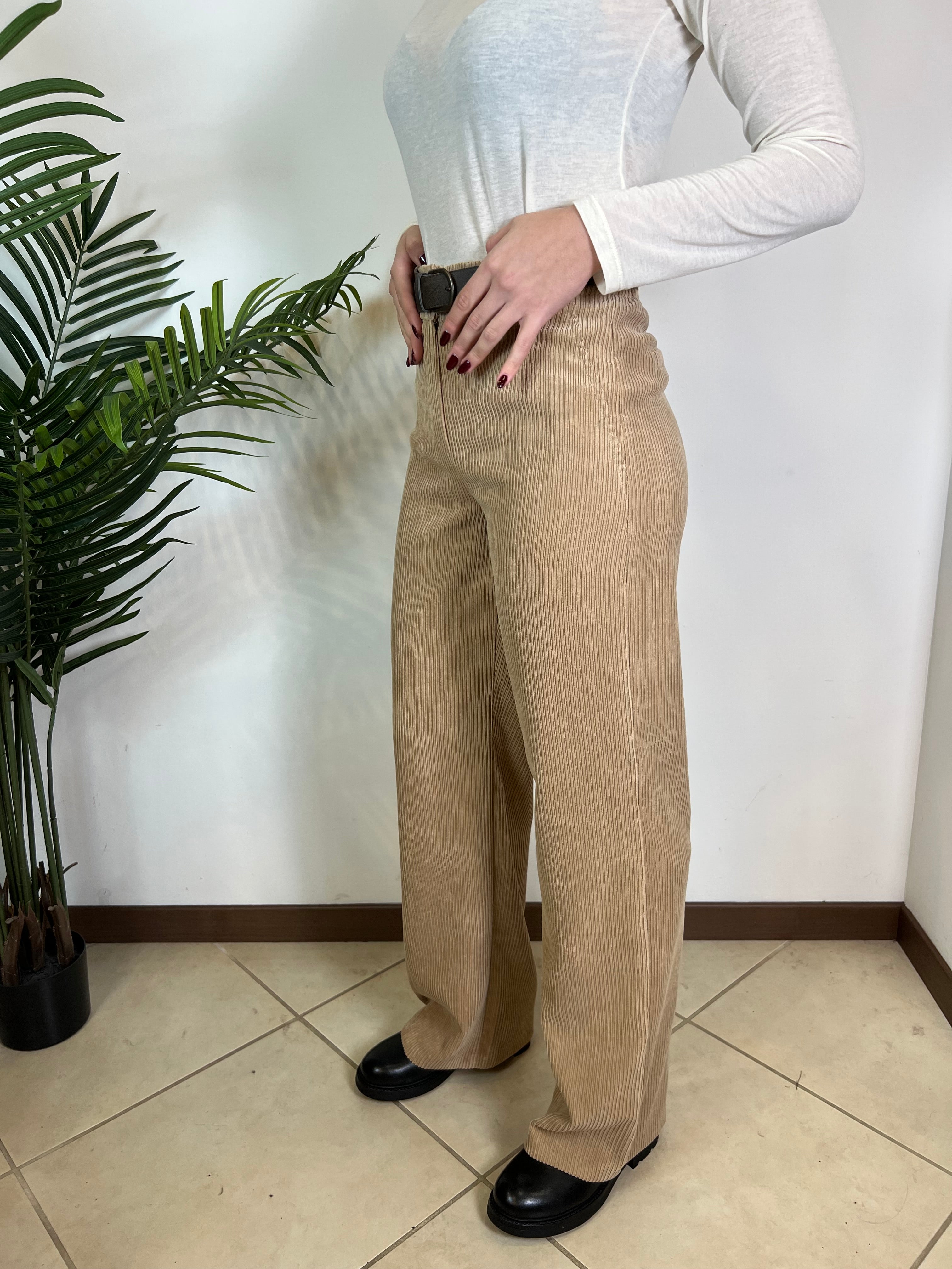 Pantalone velluto con elastico - Haveone