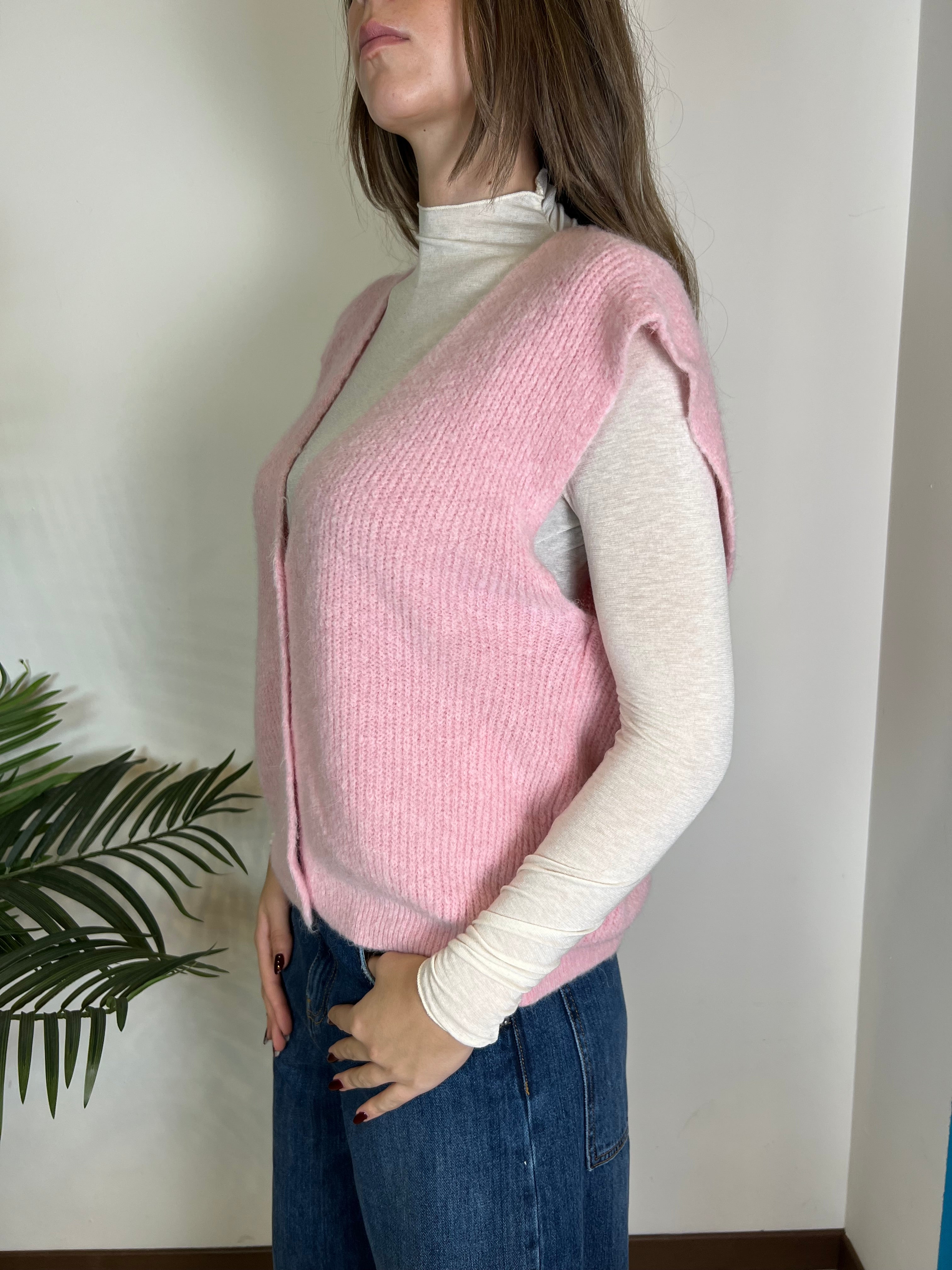 Gilet alpaca bottoncini - Haveone