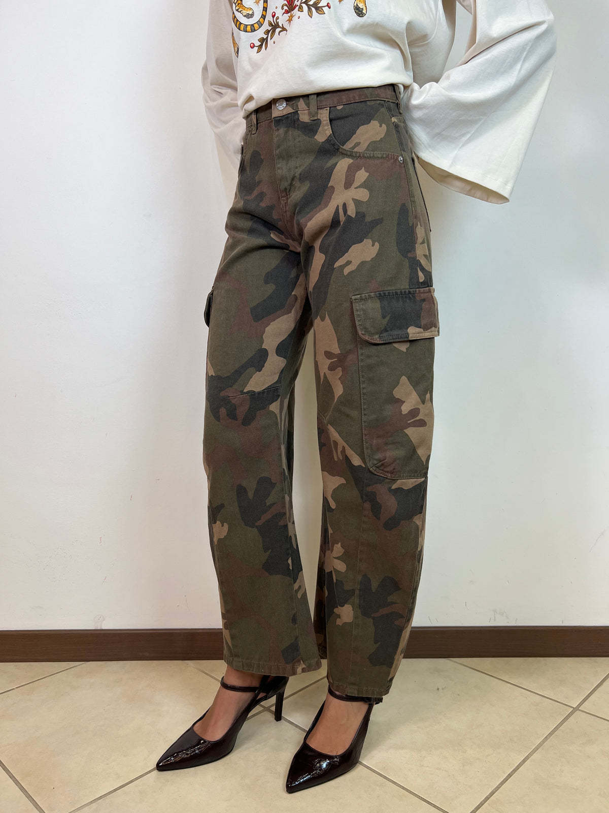 Pantalone cargo camou - Haveone
