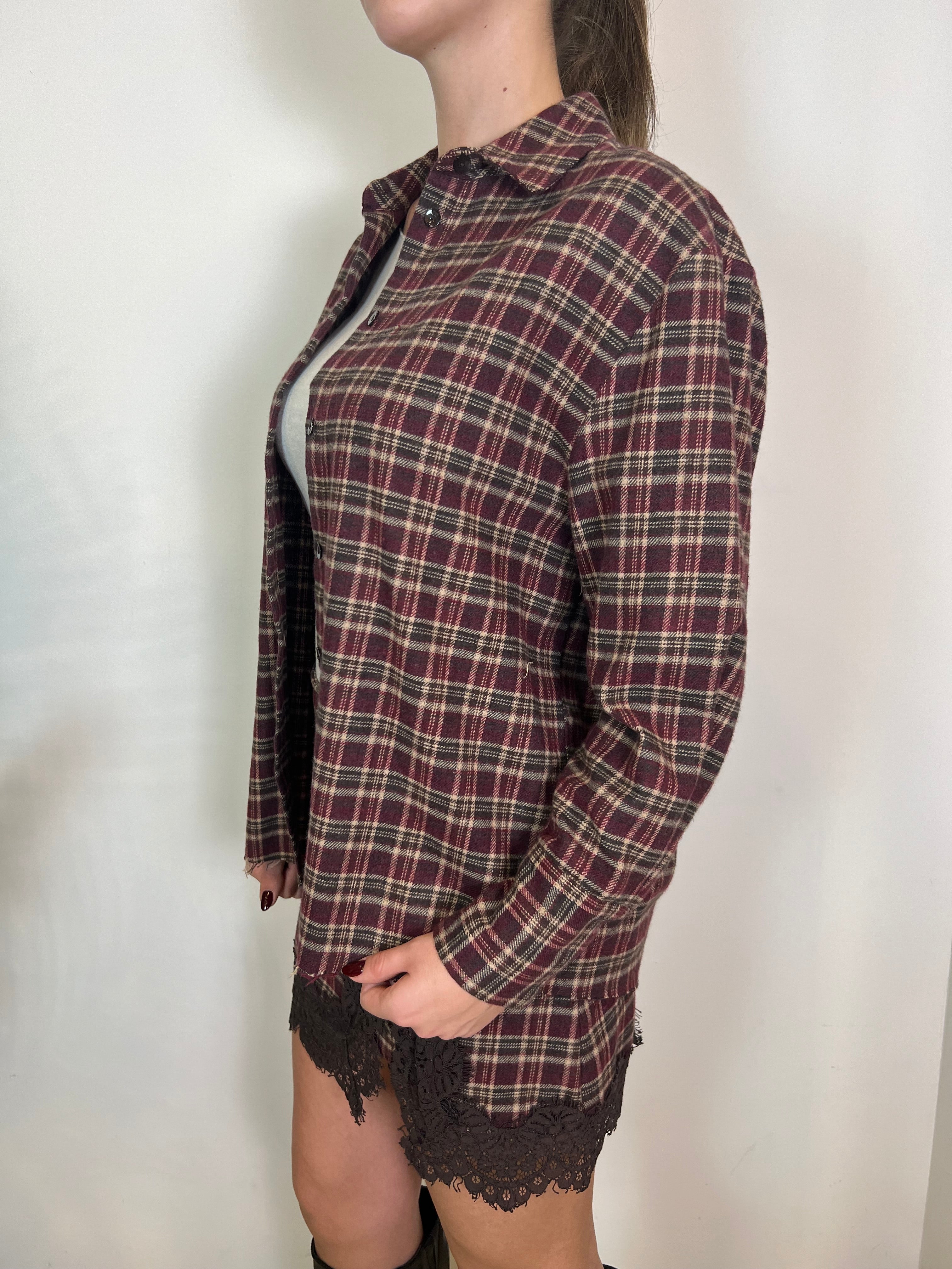 Camicia check vino e moro - Haveone