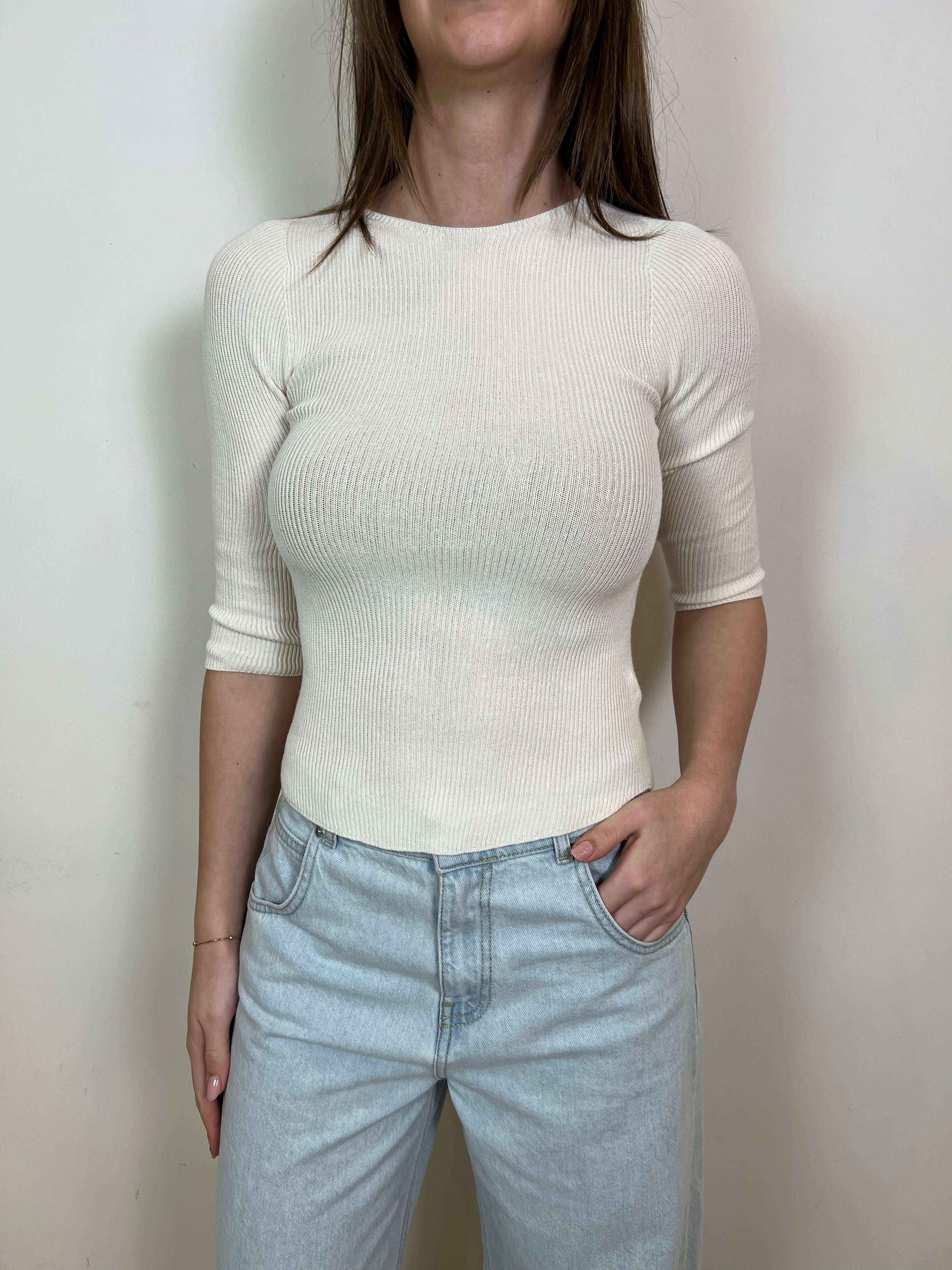 Maglia costina girocollo - Tensione In