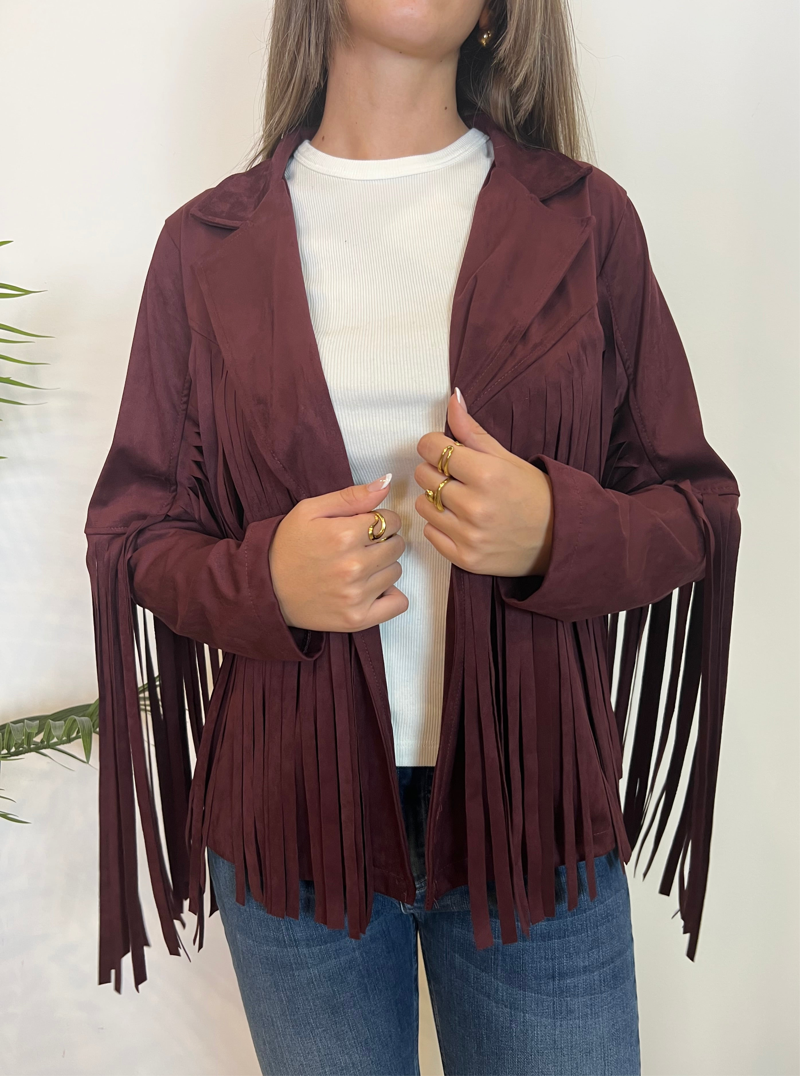 Giacca ecodainetto frange - TensioneIn