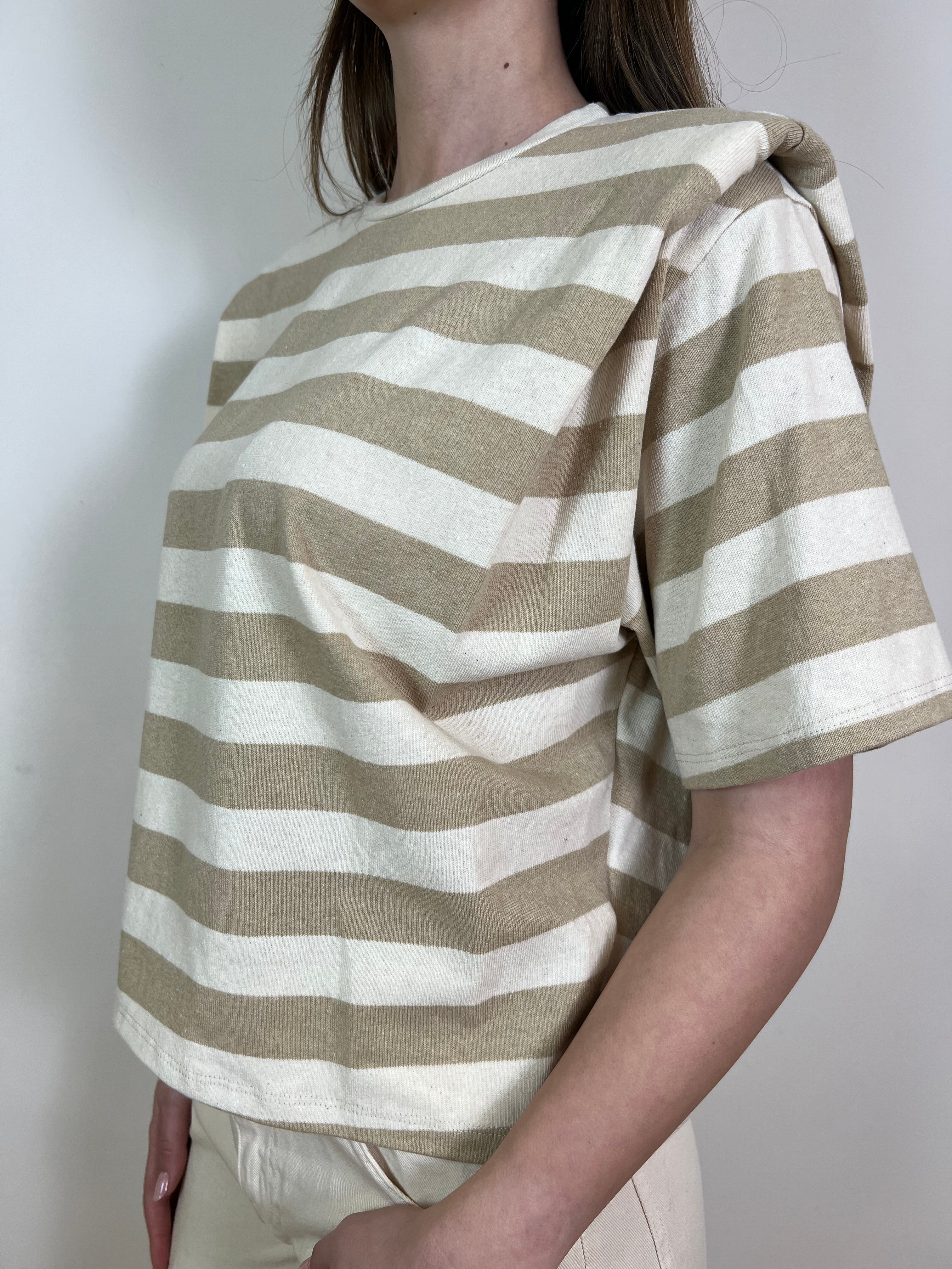 T-shirt spalline righe - Vicolo