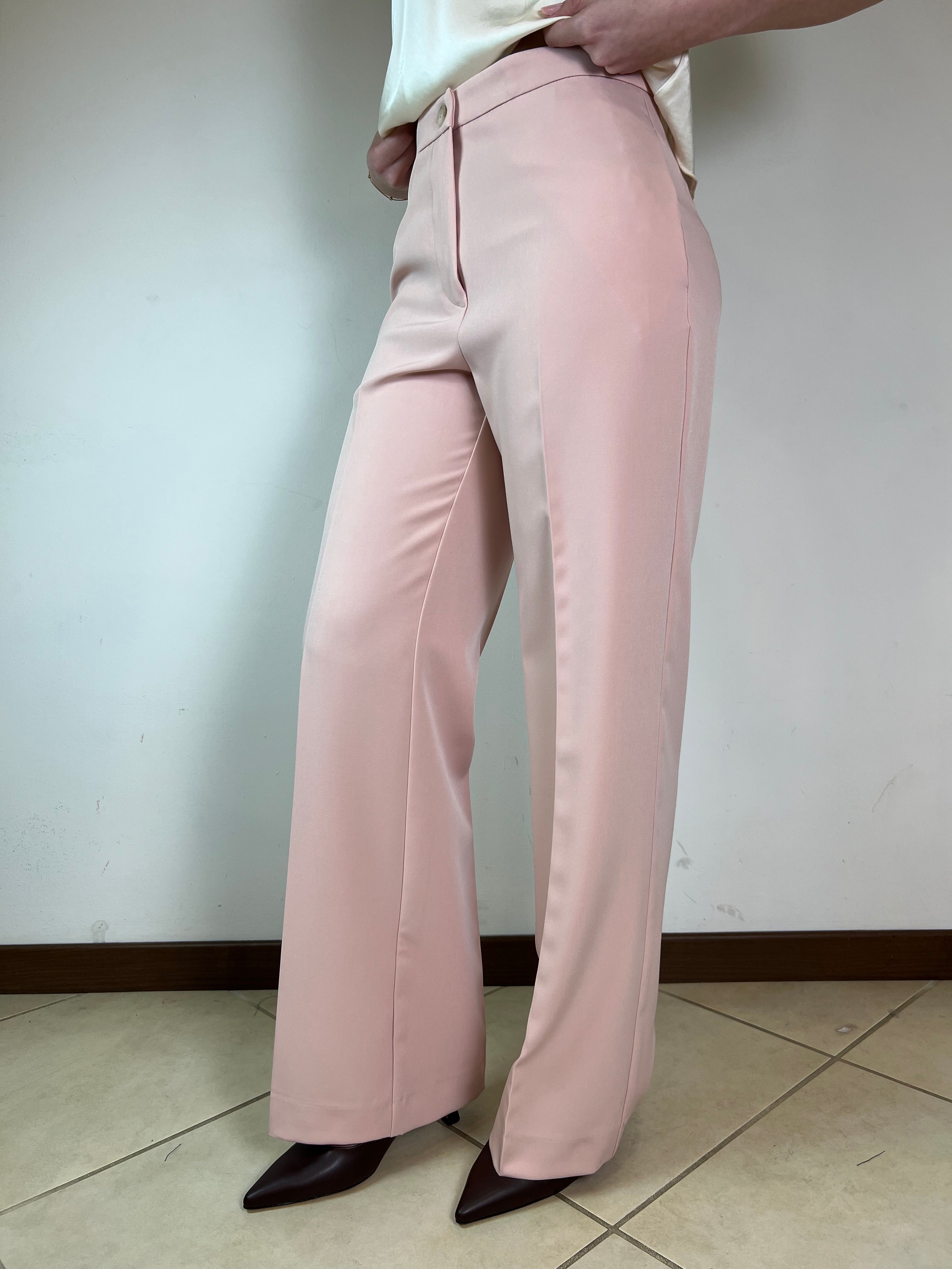 Pantalone gamba dritta rosa - Haveone