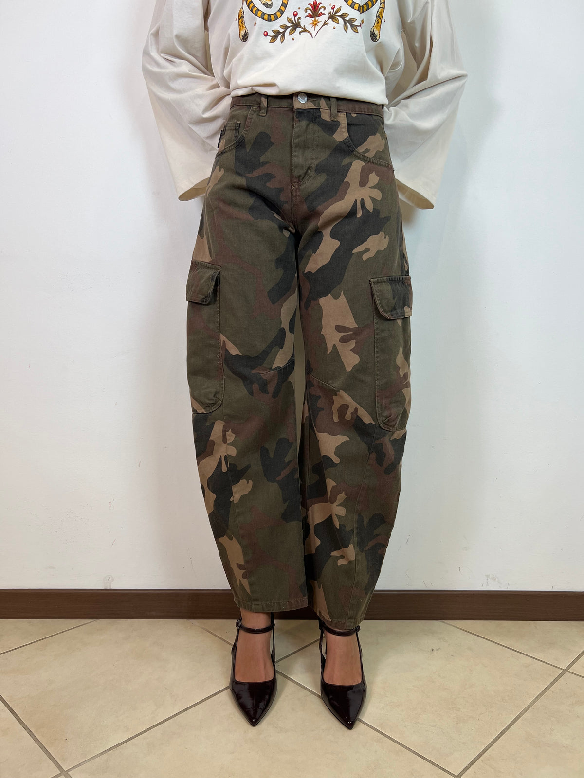 Pantalone cargo camou - Haveone