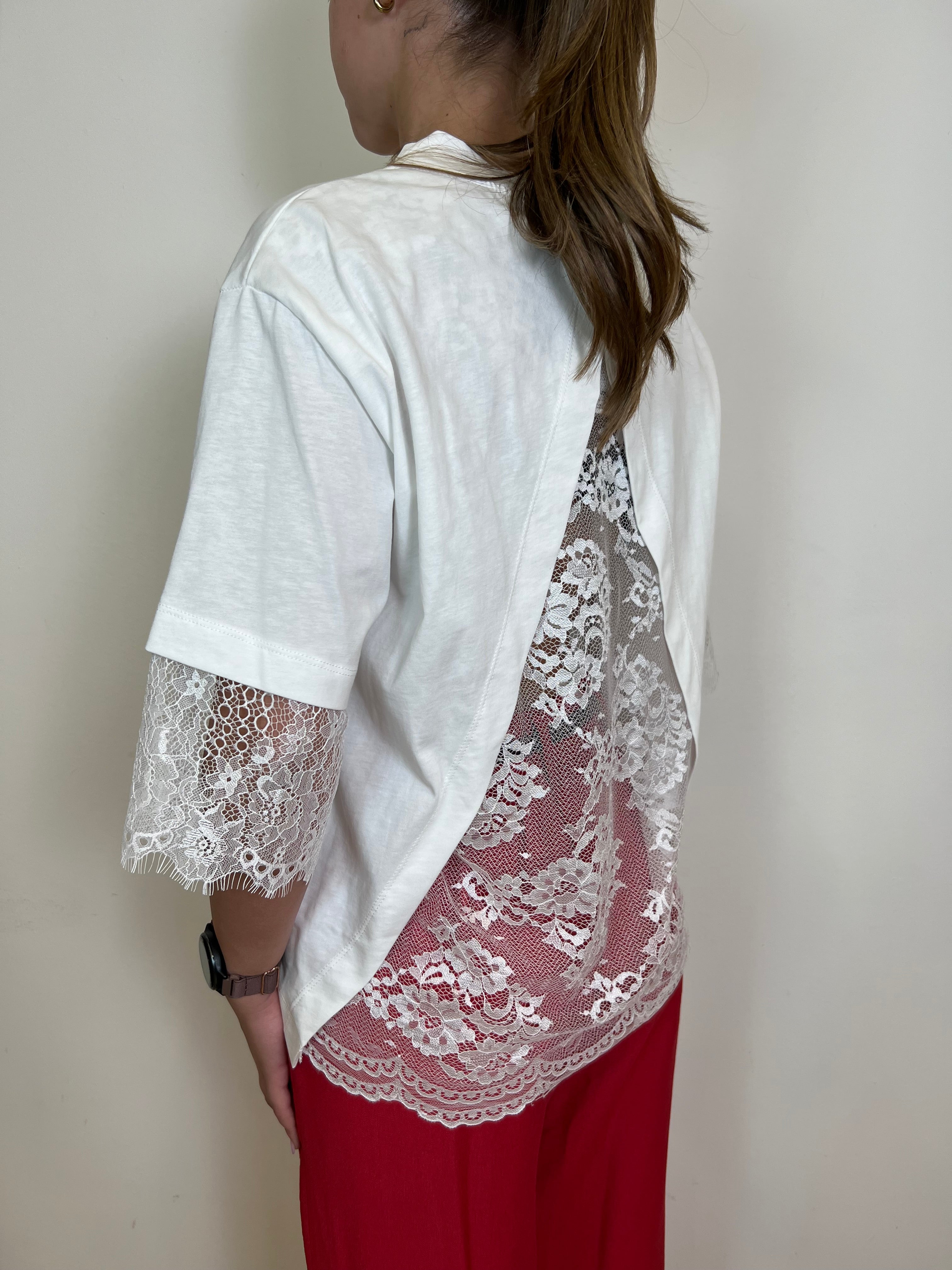 T-shirt pizzo dietro - Haveone