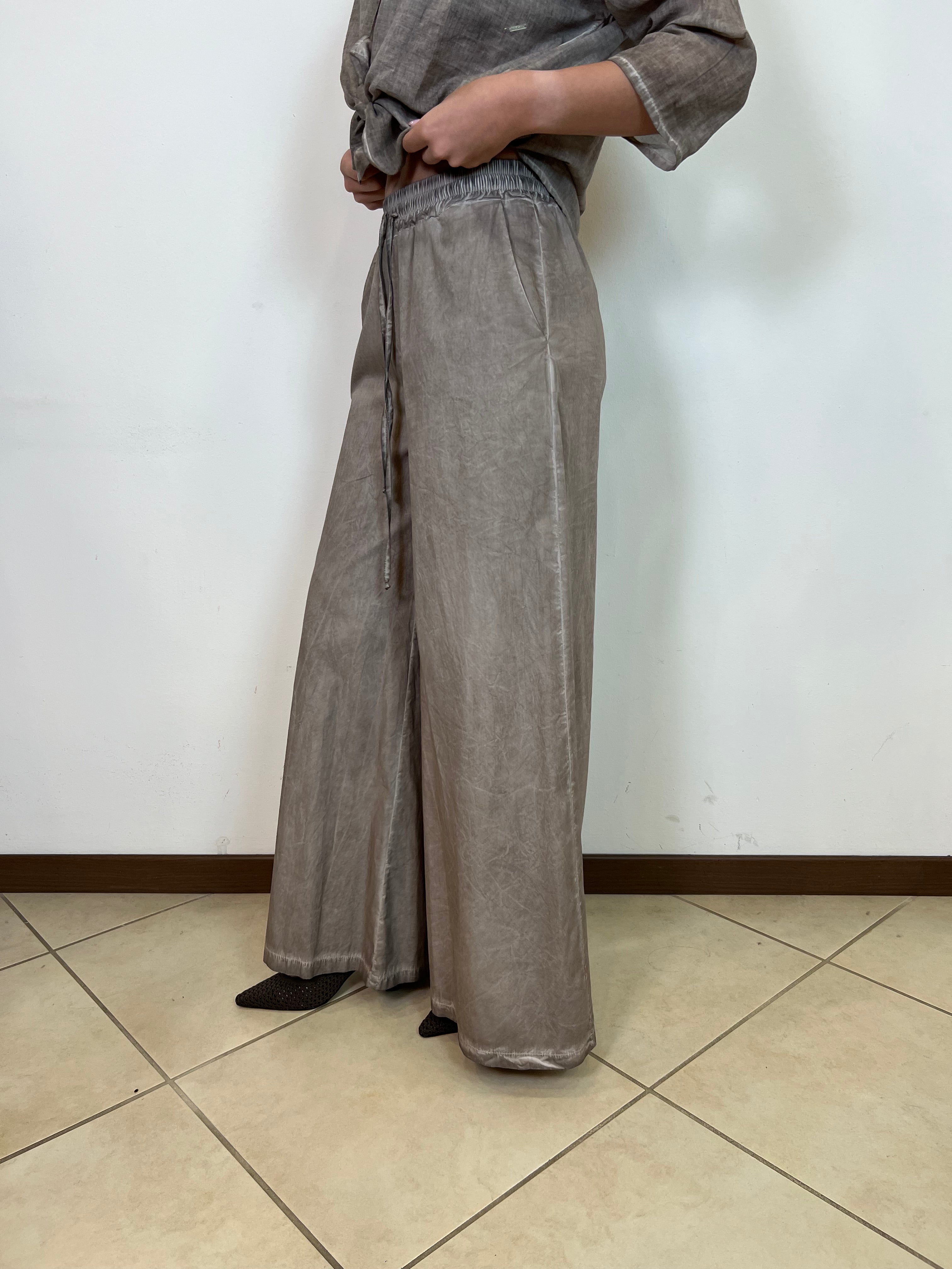 Pantalone stone largo con elastico - Haveone