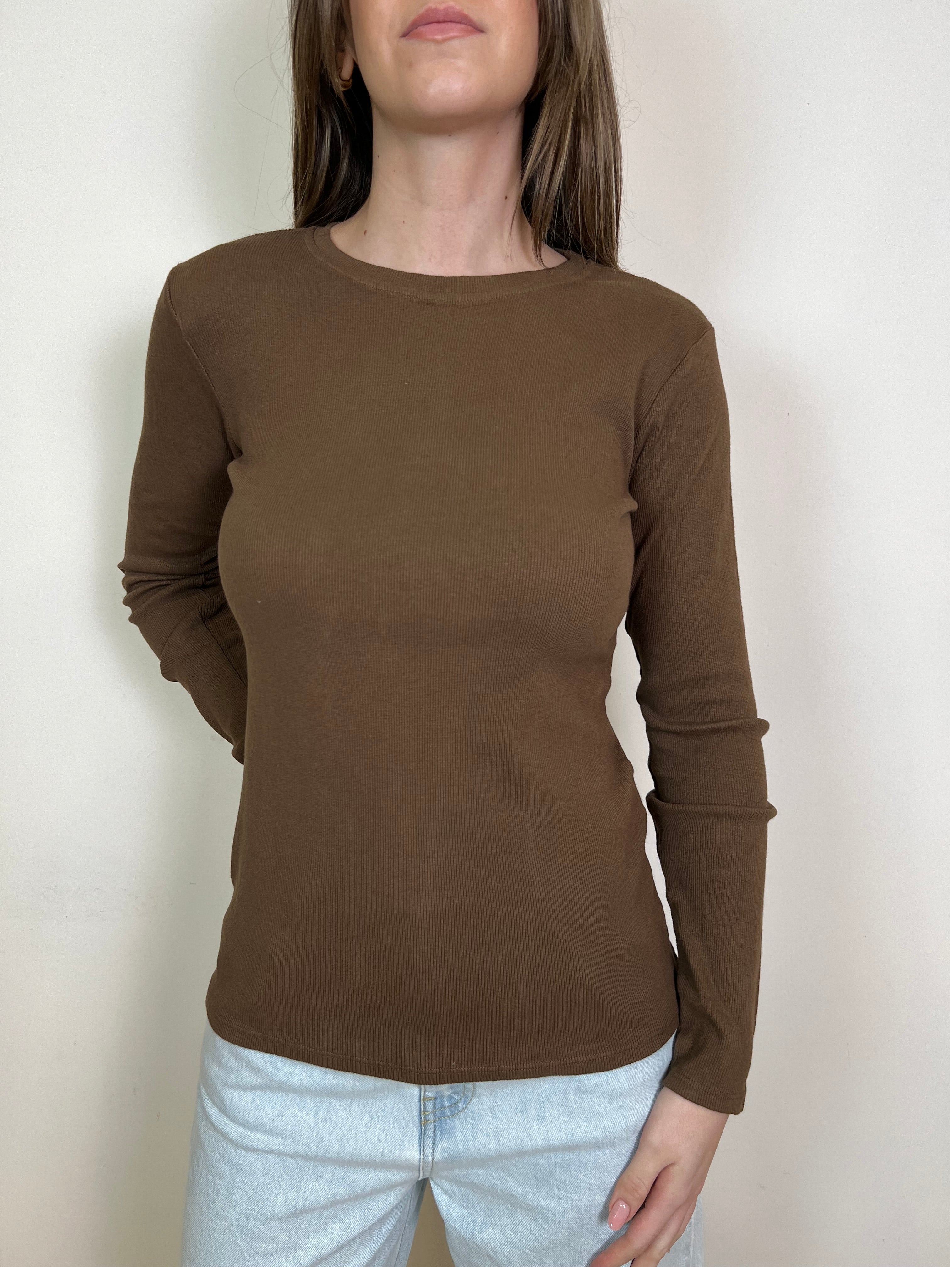 T-shirt costina manica lunga - Haveone