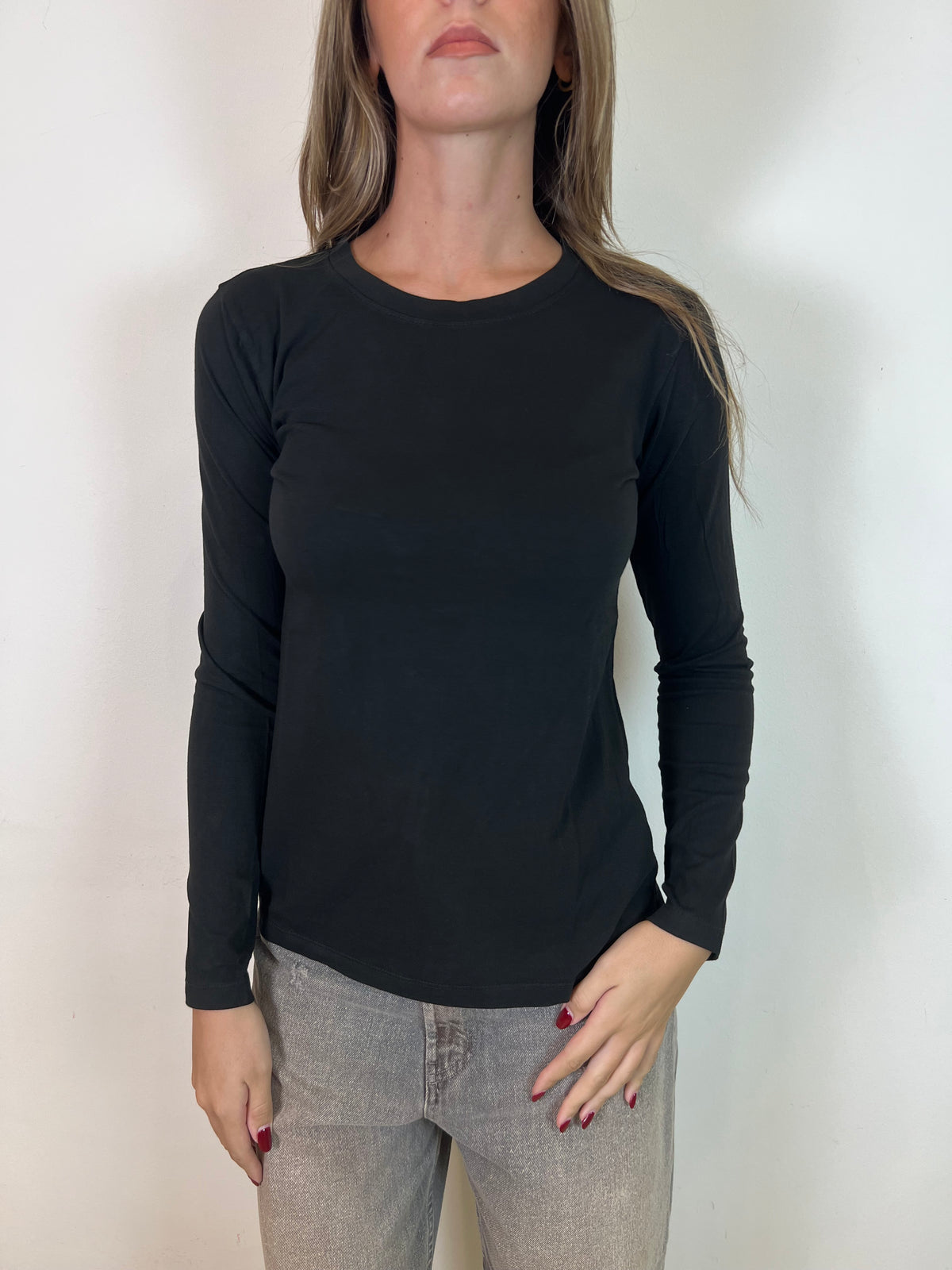 T-shirt slim girocollo basica - Haveone