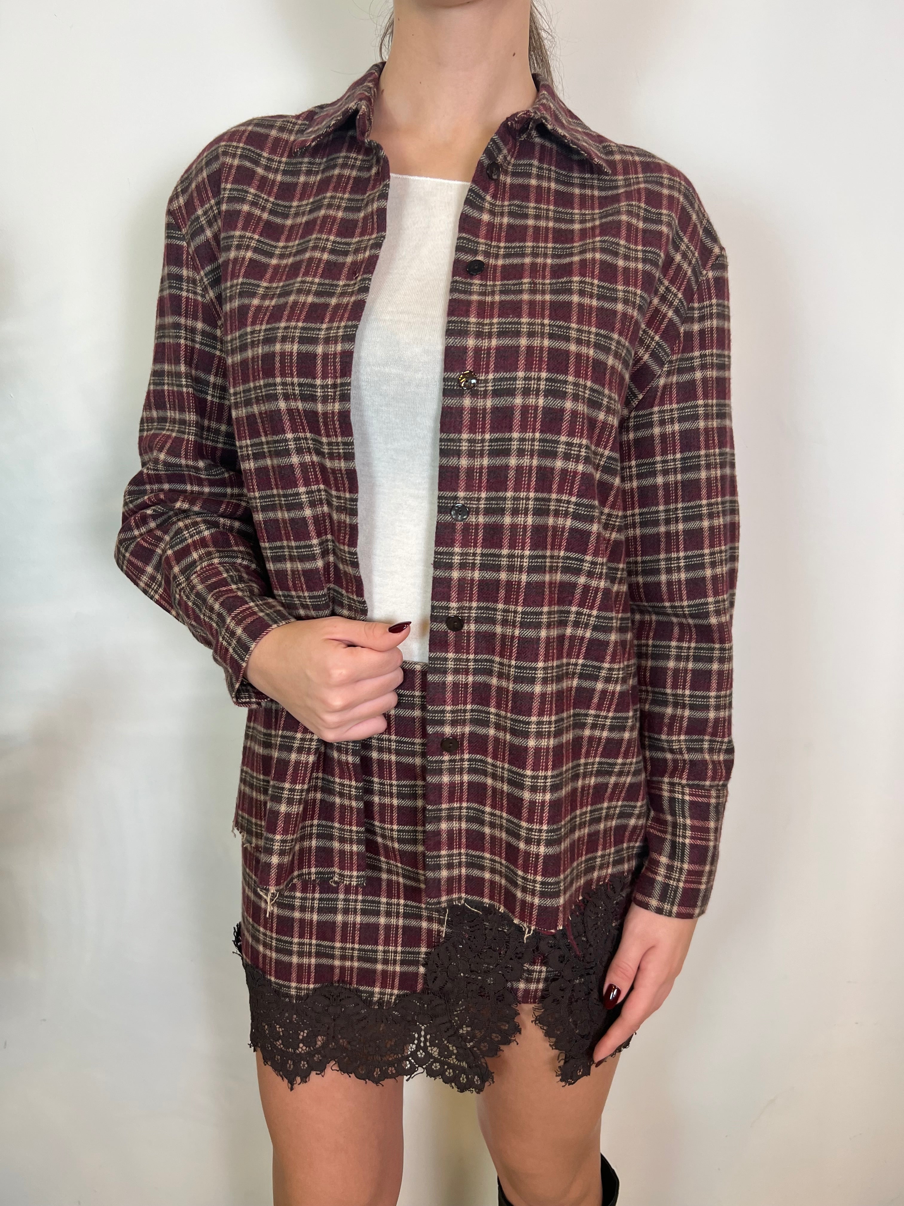 Camicia check vino e moro - Haveone