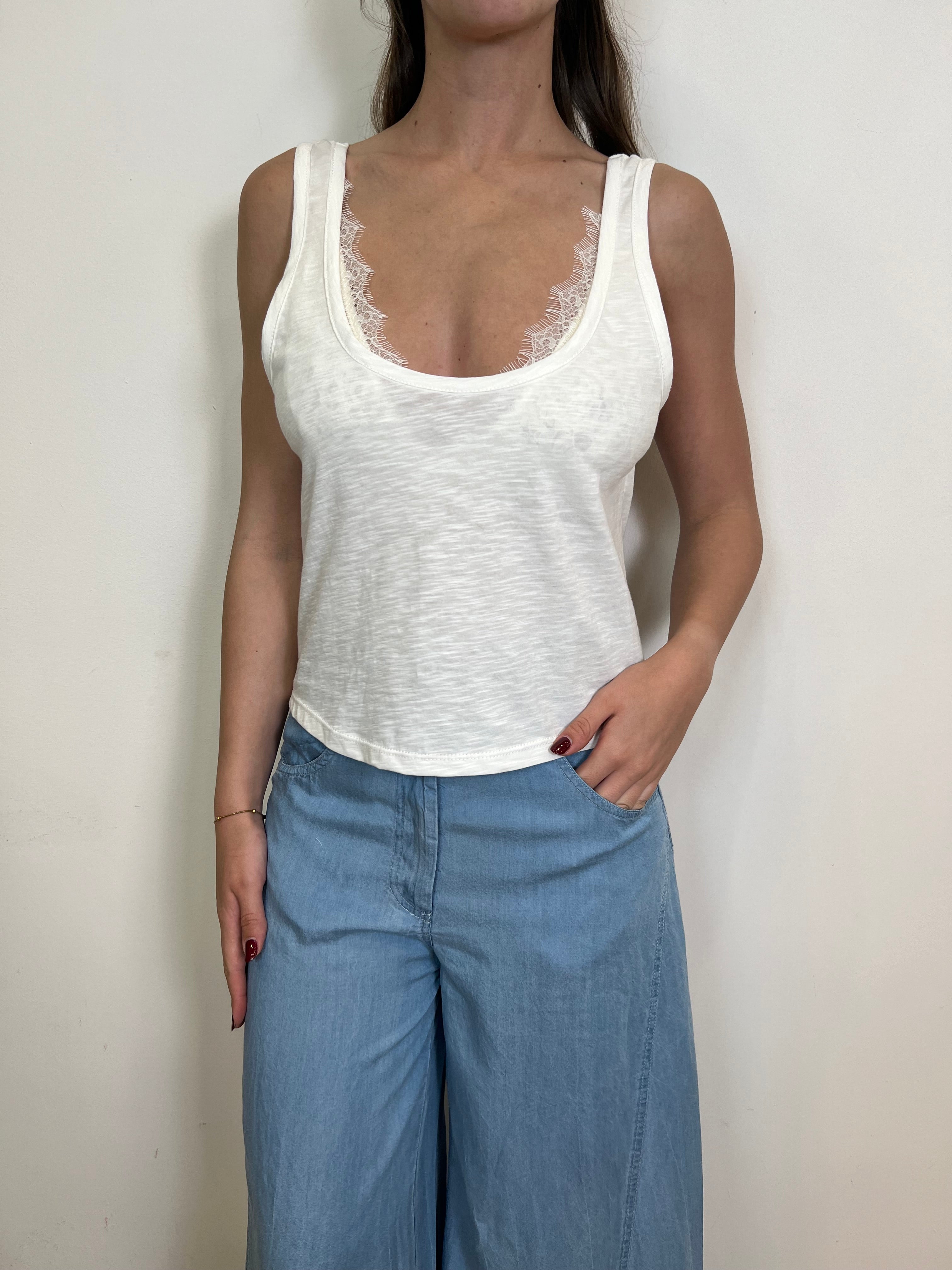 Top fiammato con reggiseno - Haveone