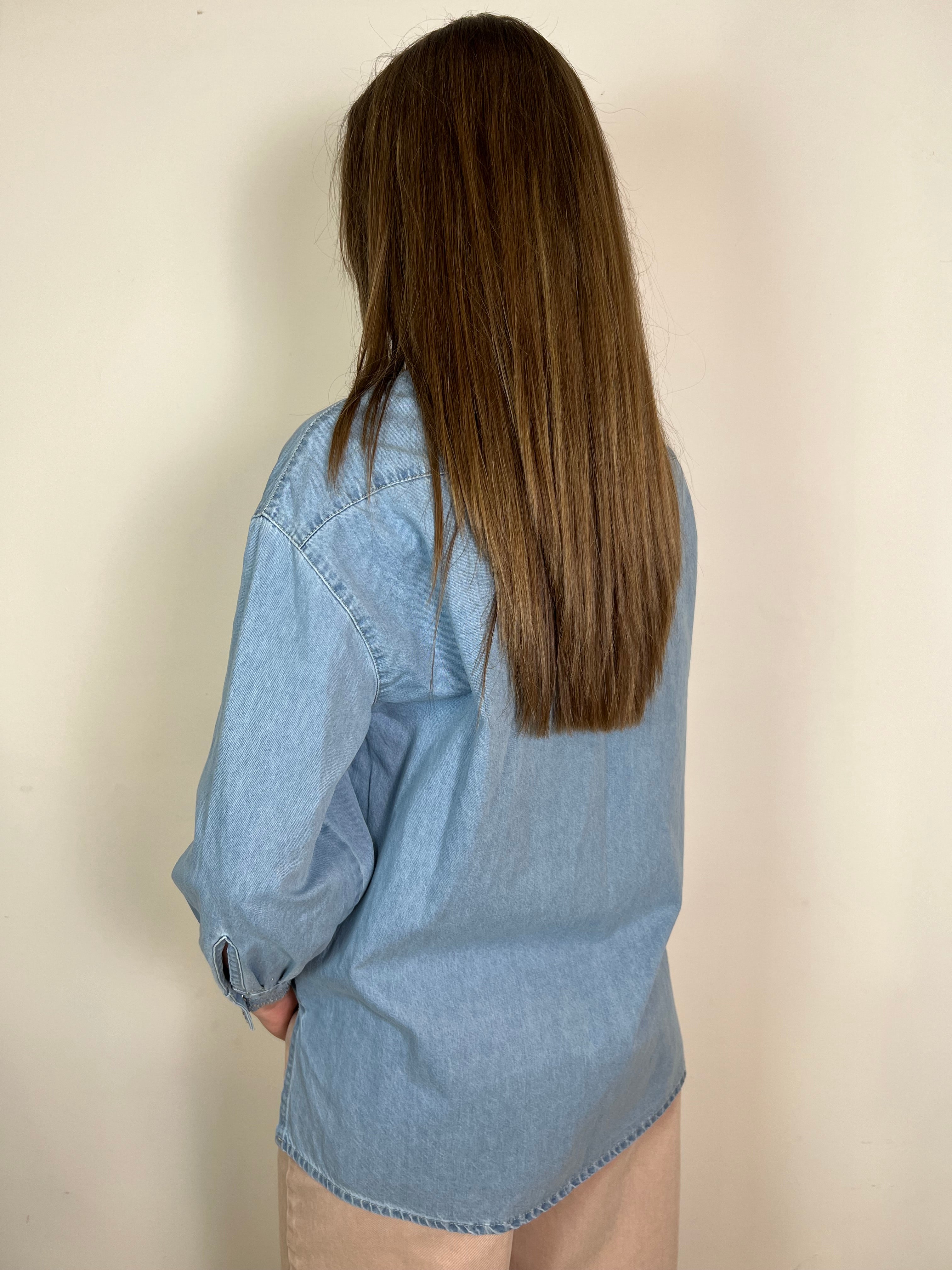 Camicia jeans strass - Haveone