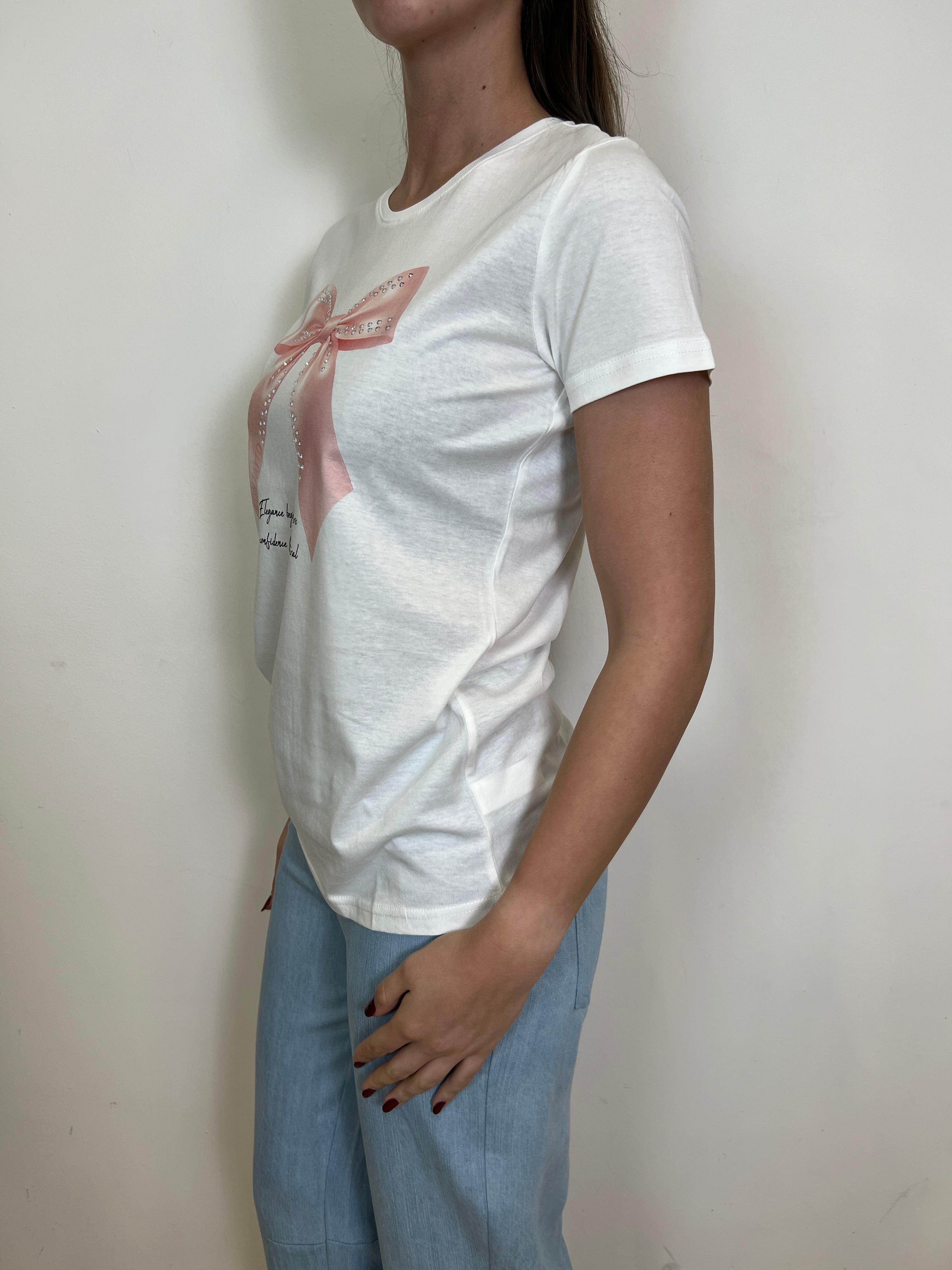T-shirt fiocco strass - Kontatto