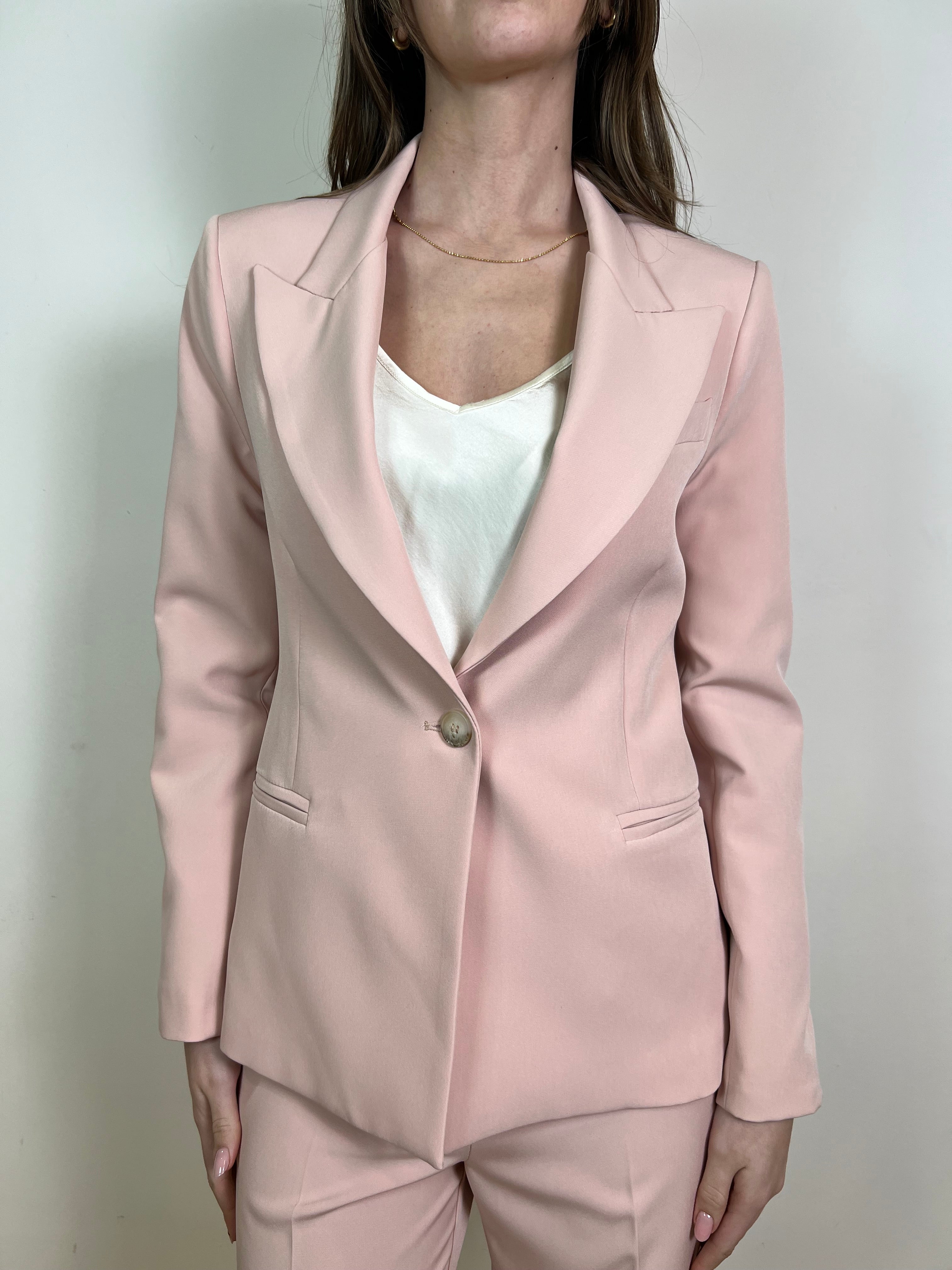 Giacca classica sfiancata rosa - Haveone