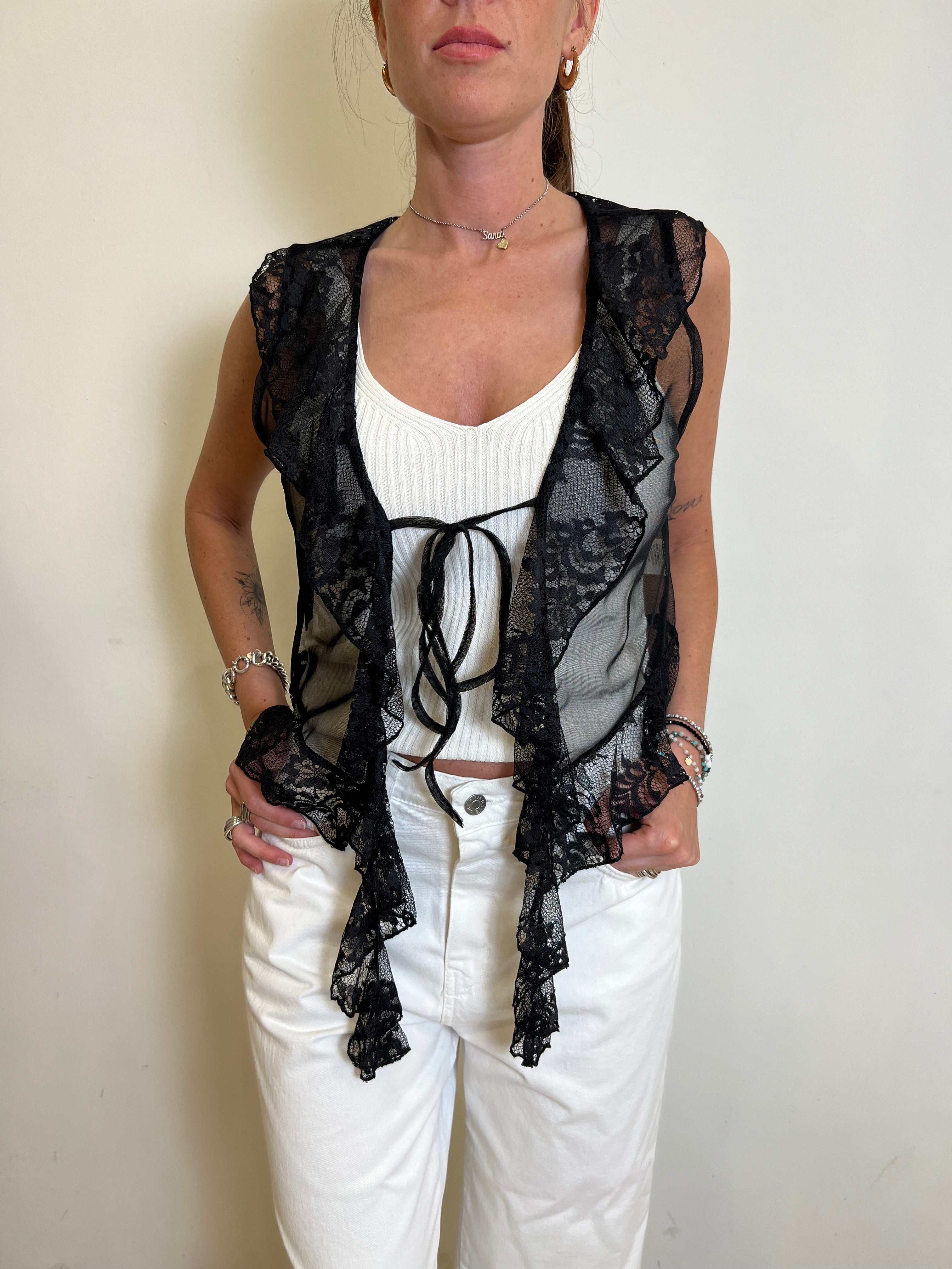 Gilet laccetti pizzo - Haveone