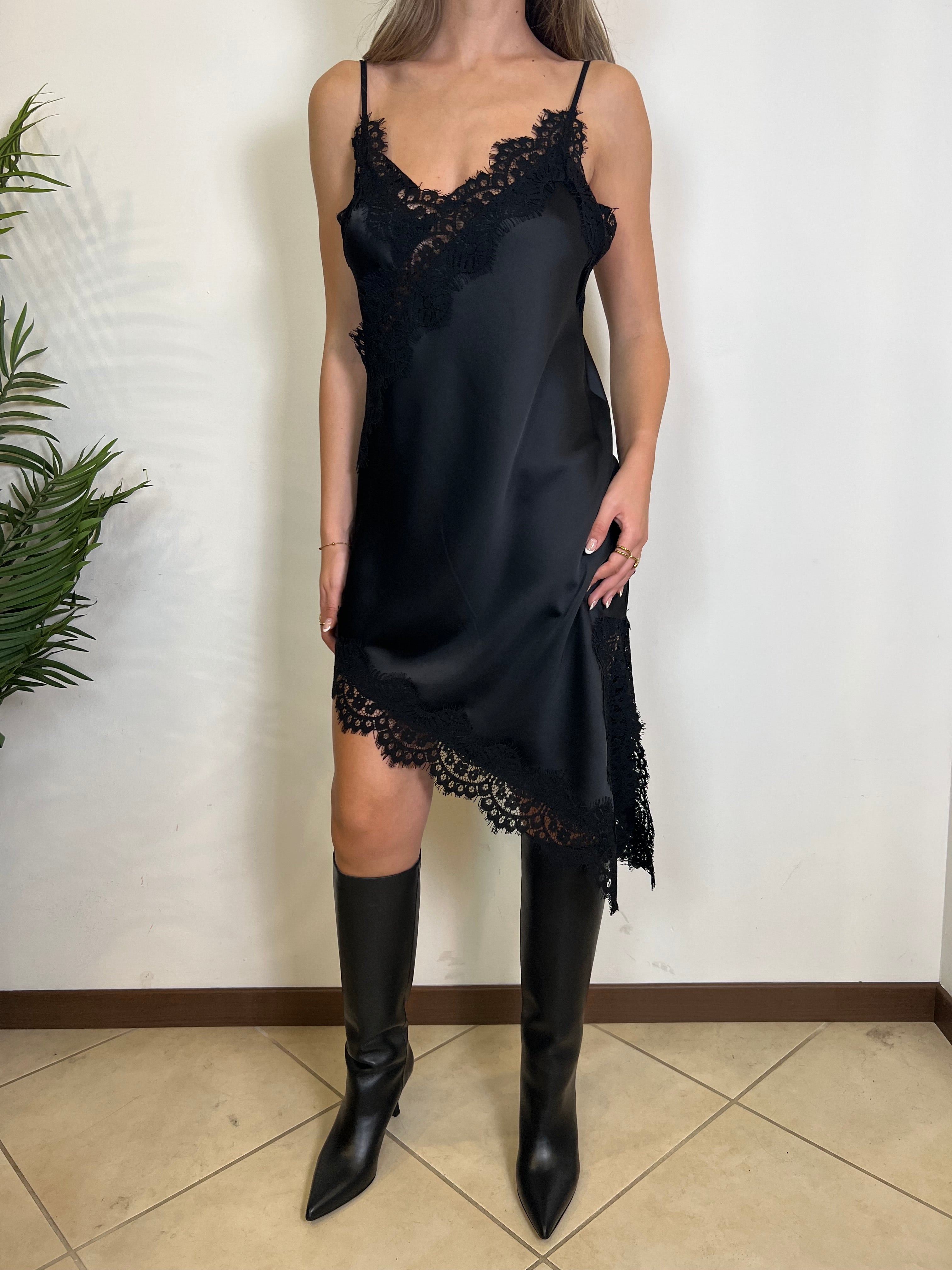 Abito asimmetrico lingerie - Haveone