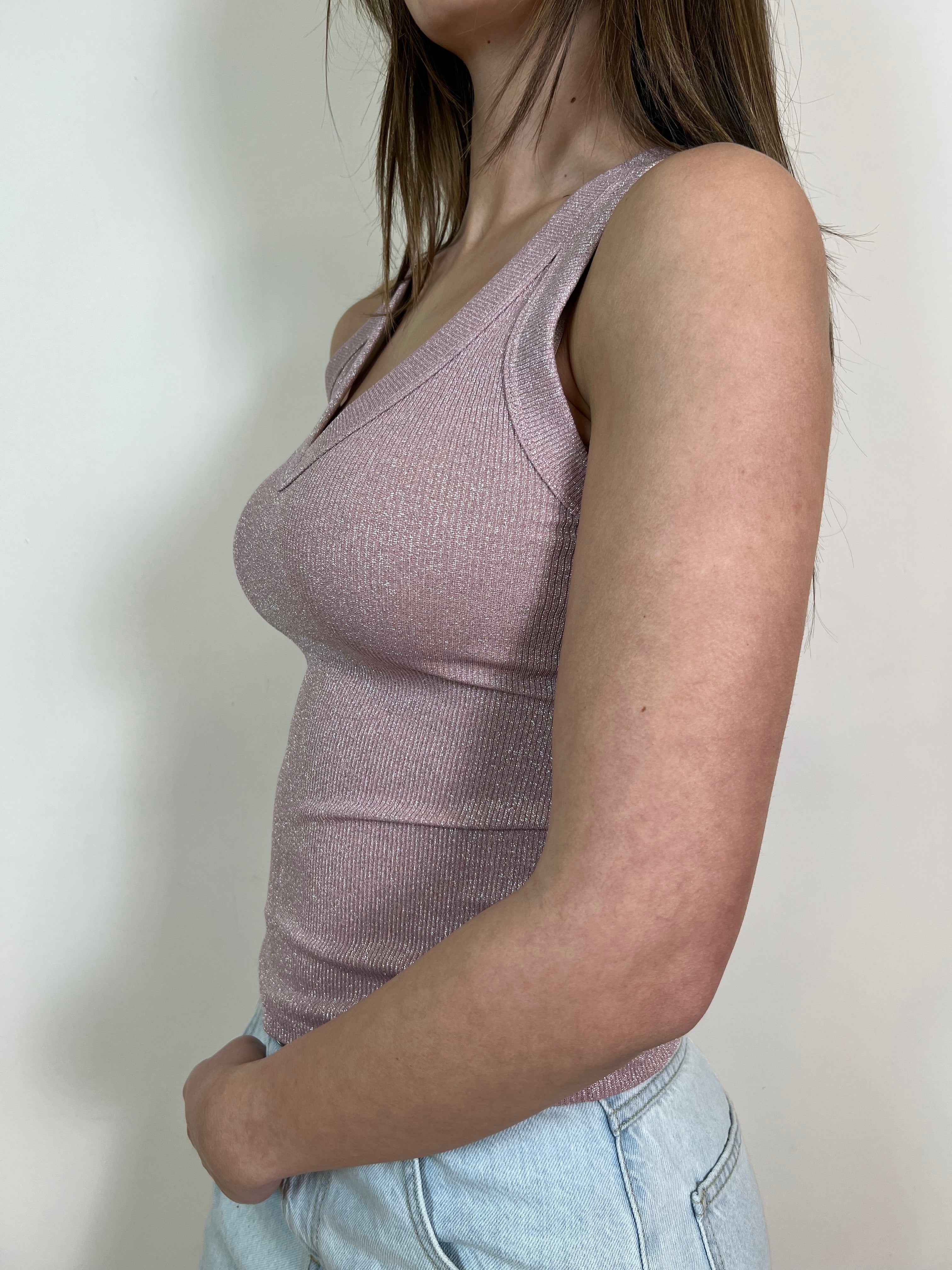 Canotta lurex scollo V - Vicolo