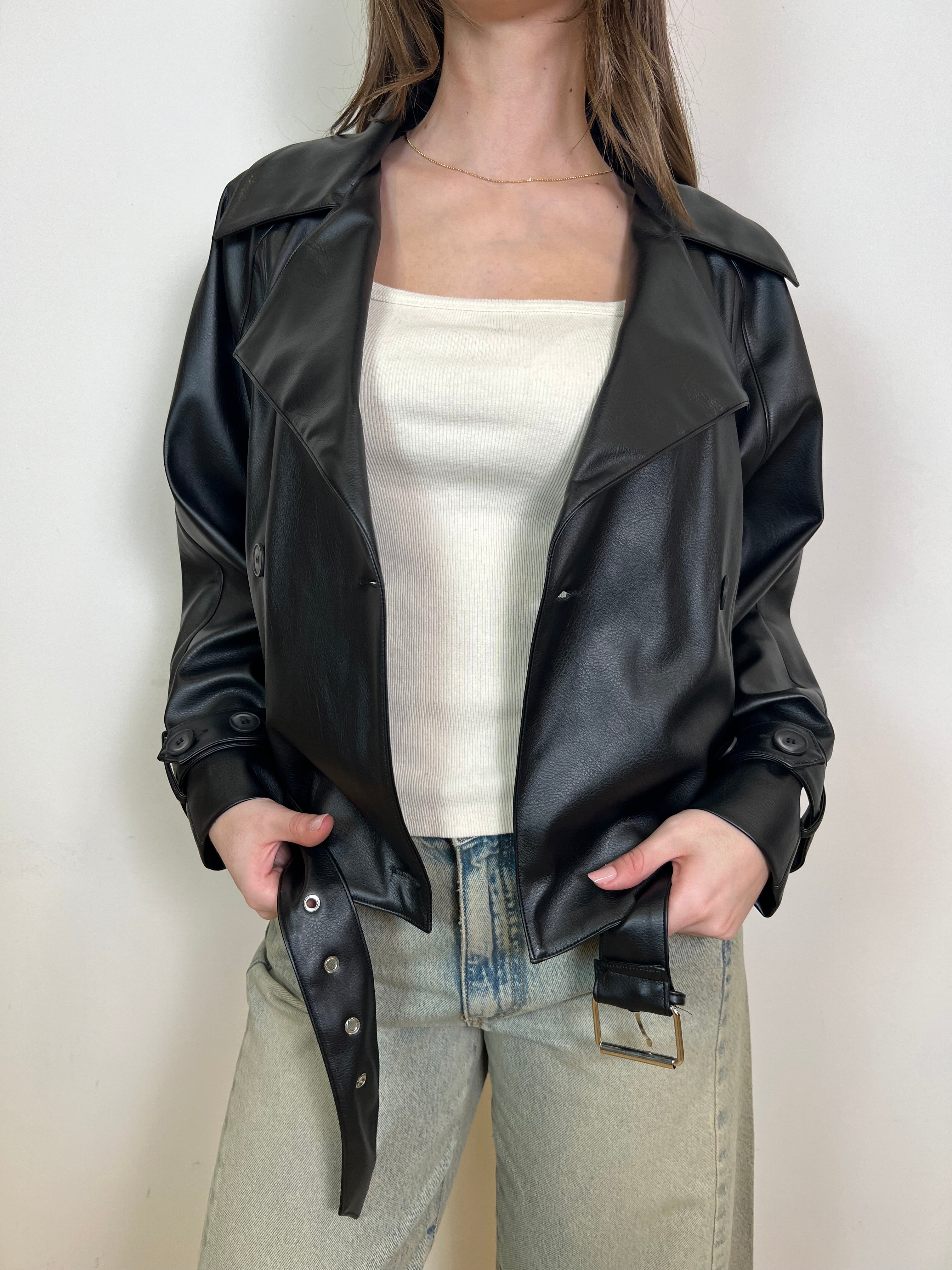 Giacca chiodo ecopelle - Haveone