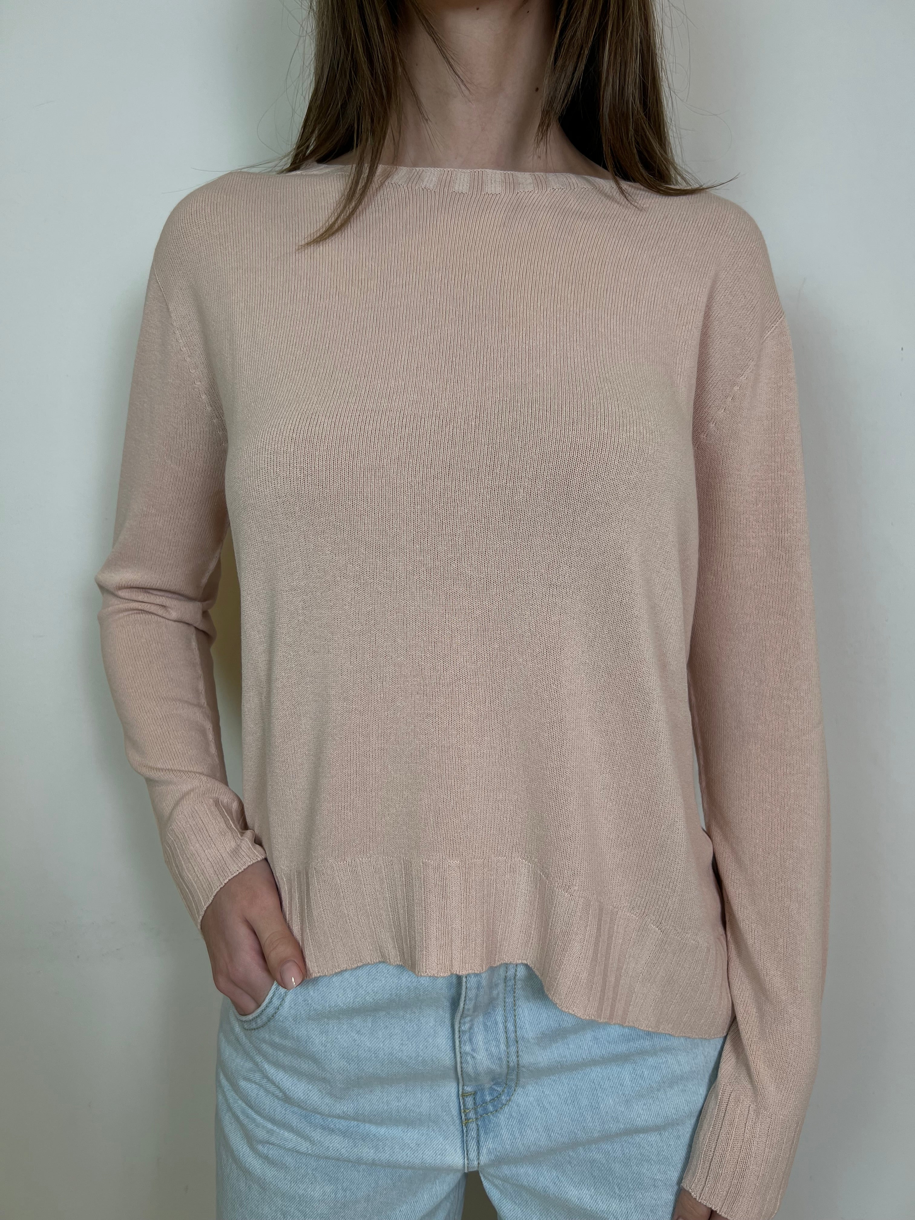 Maglia girocollo spacco dietro - Kontatto
