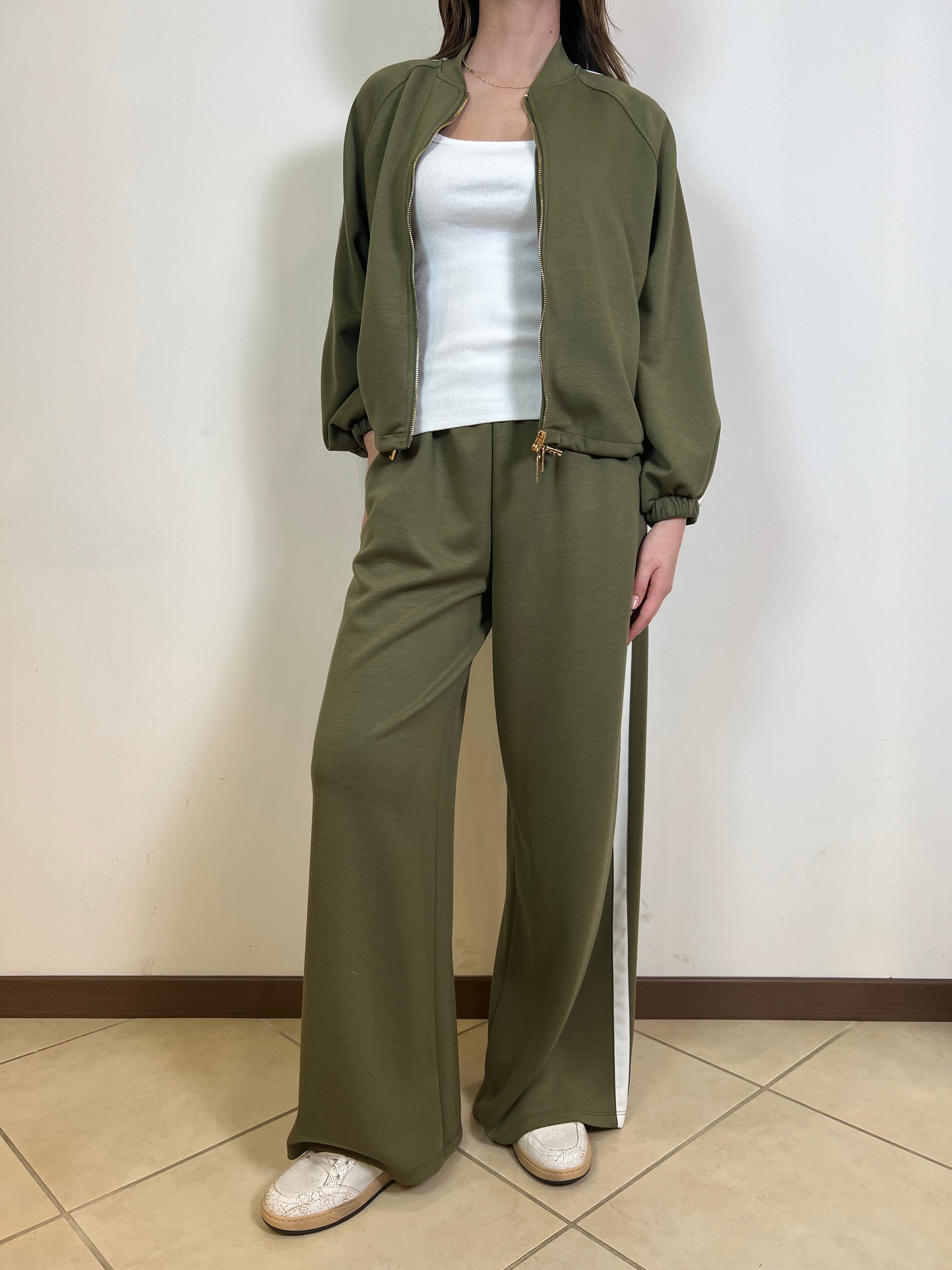 Felpa zip bande laterali - Haveone