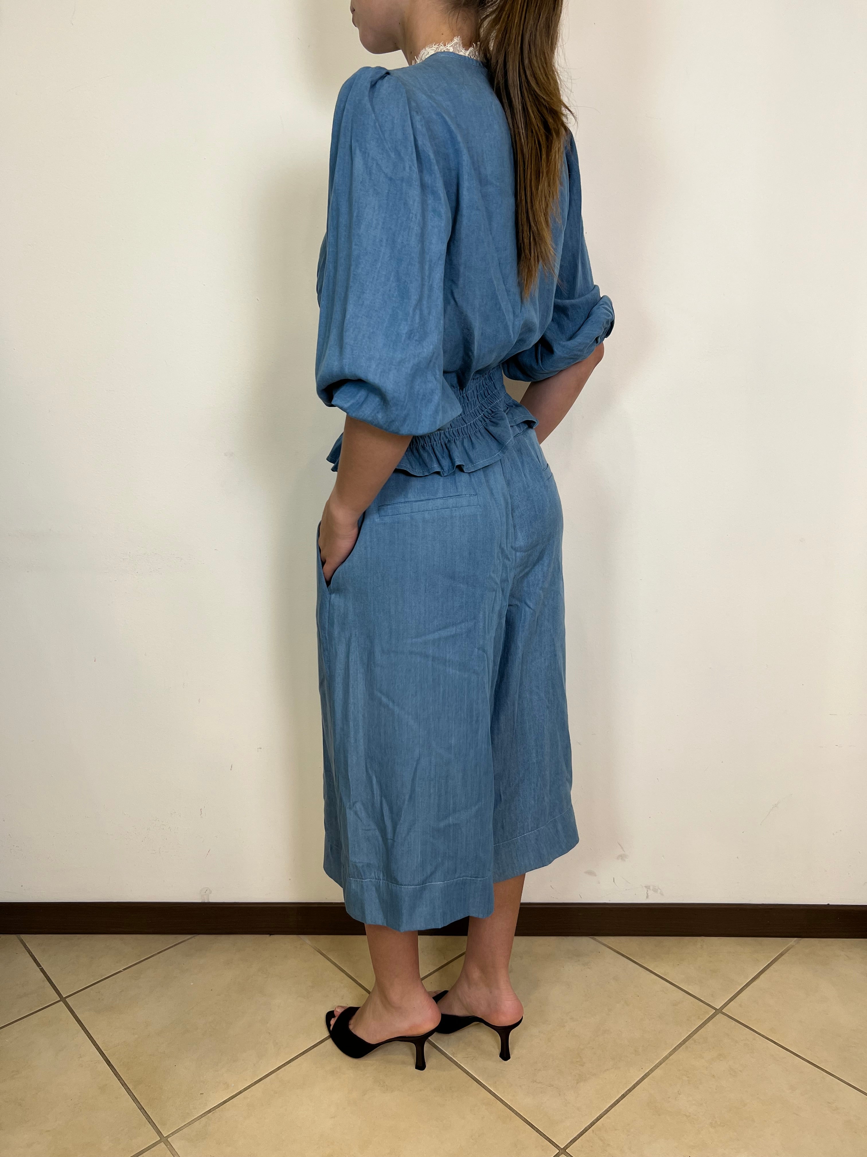 Pantalone bermuda chambray - Tensione In