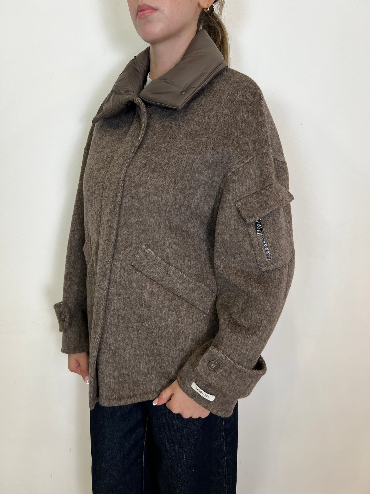 Cappotto collo piumino - Haveone