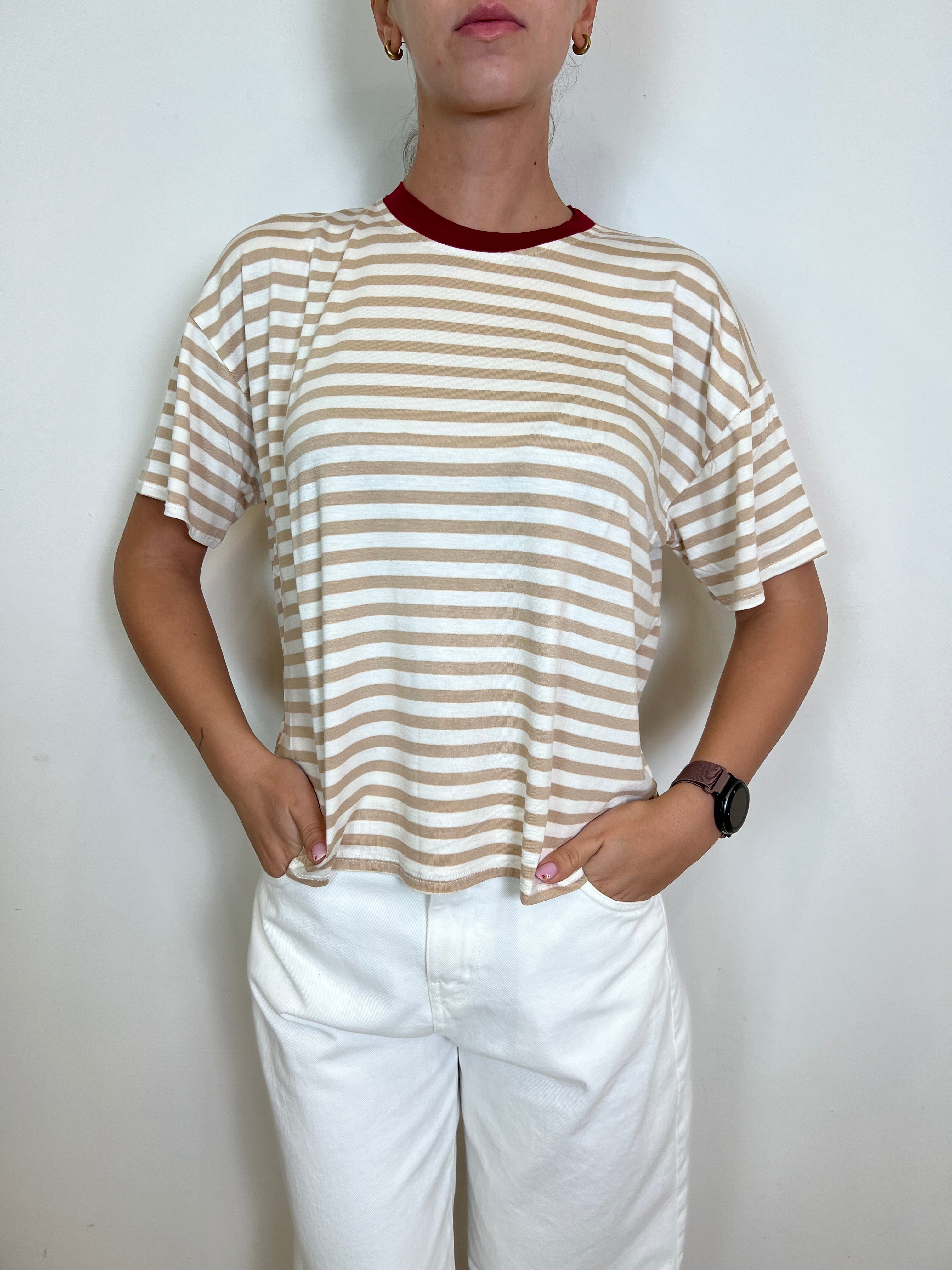 T-shirt scatola righe - Haveone
