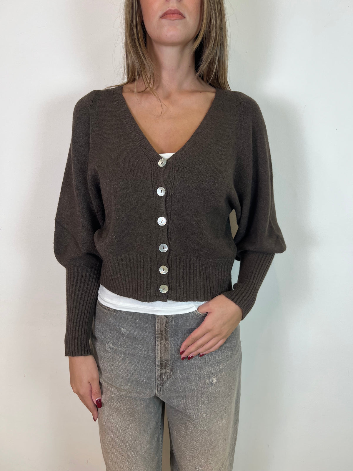 Cardigan manica palloncino - Haveone