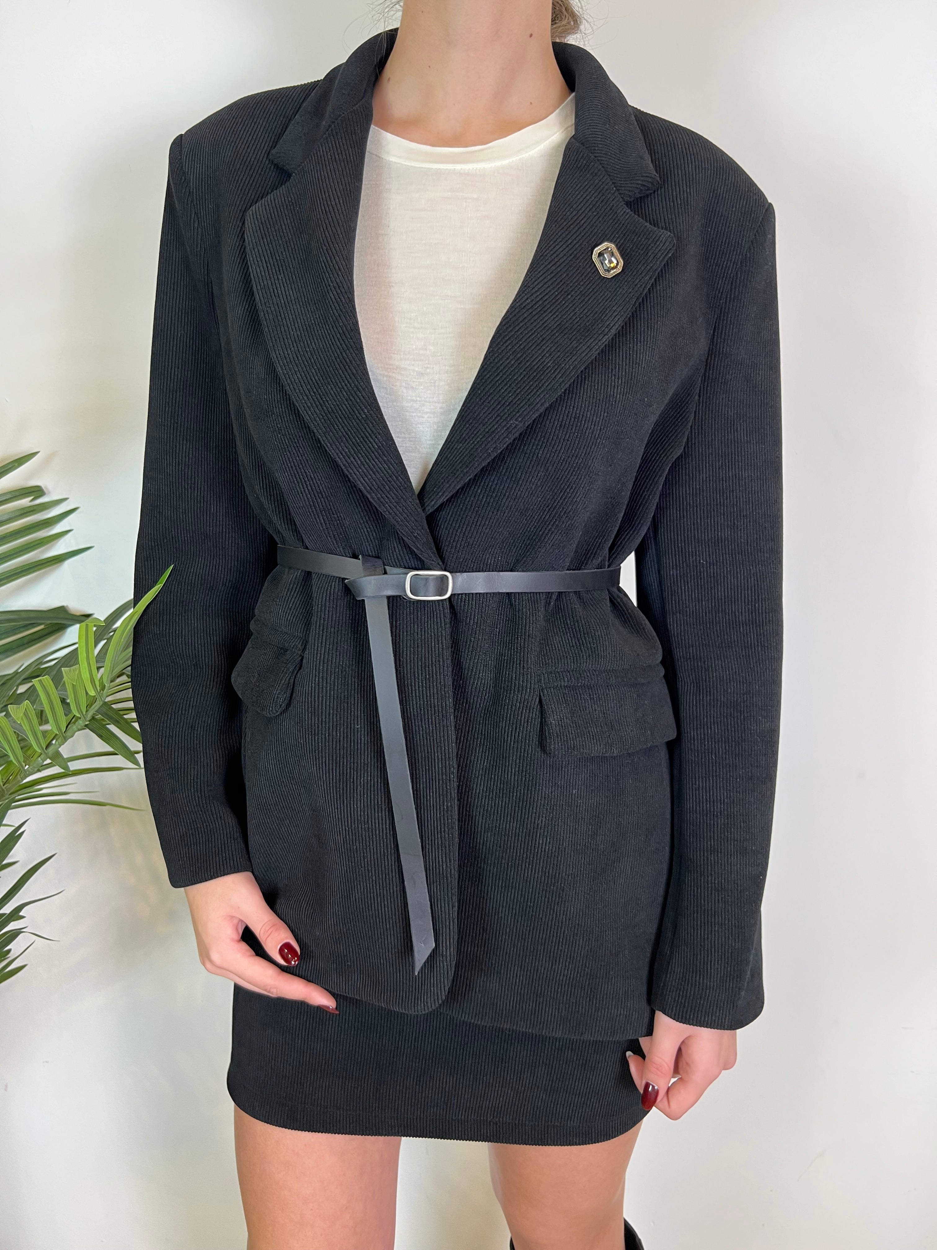 Giacca over in velluto mille righe - Haveone