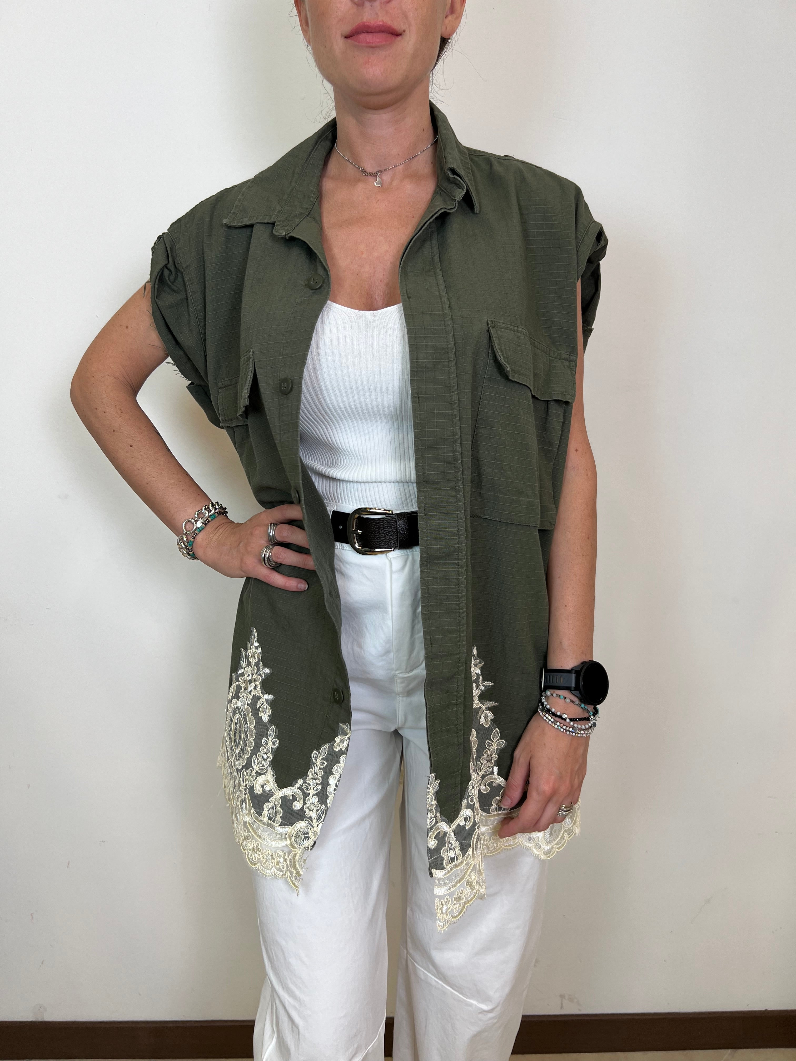 Gilet fondo pizzo - Haveone