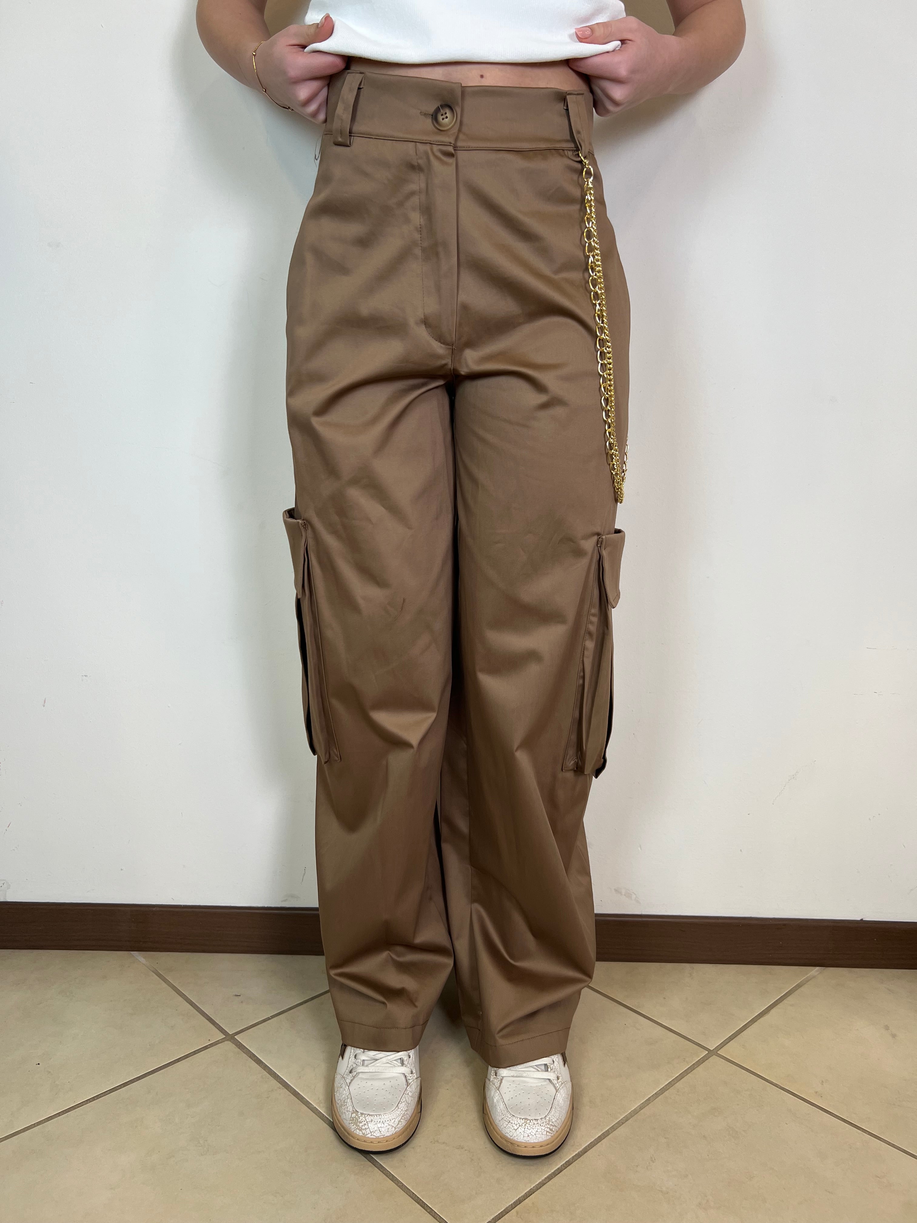 Pantalone cargo con catena - Haveone