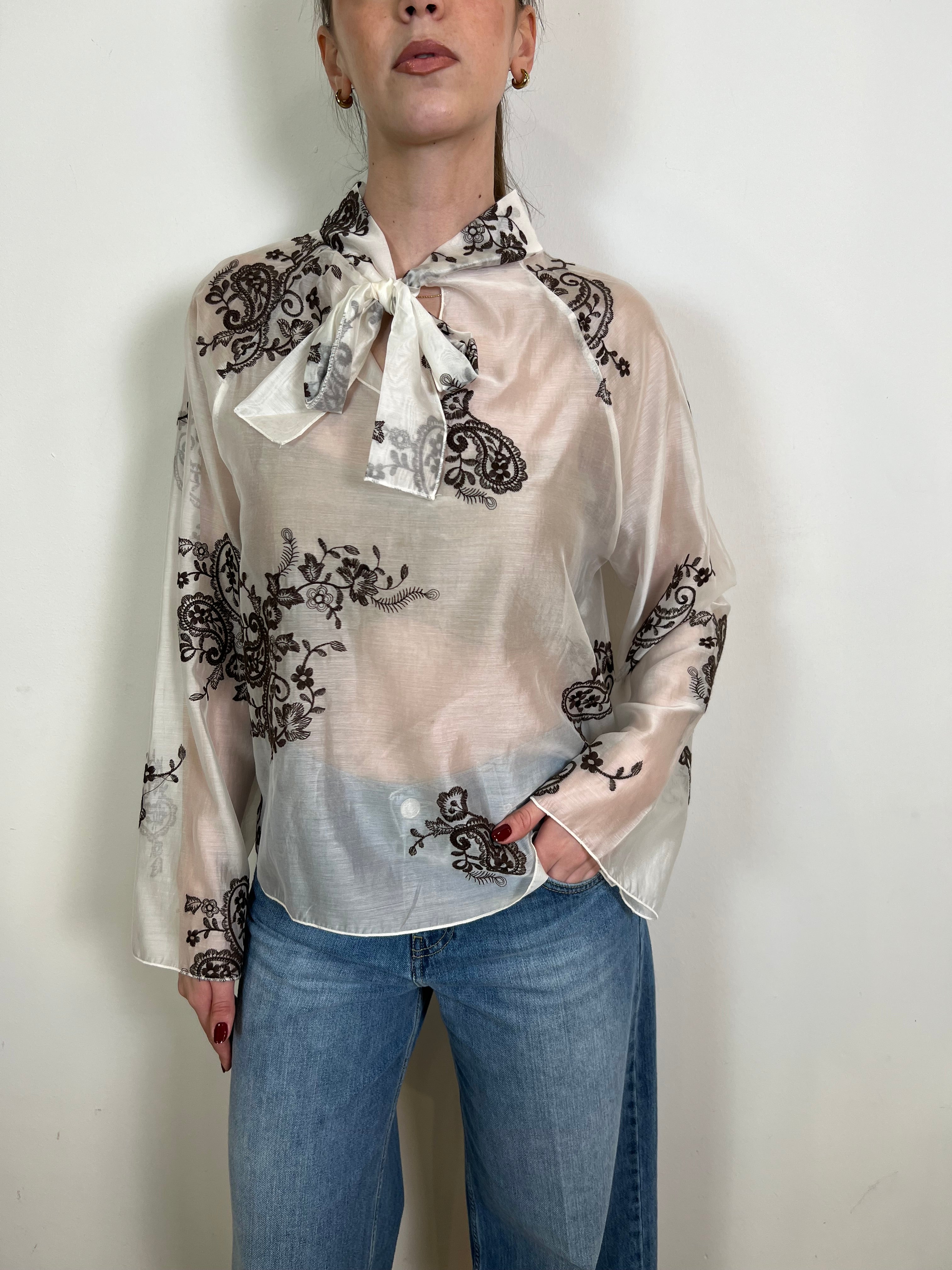 Camicia ricami fiocco - Vicolo