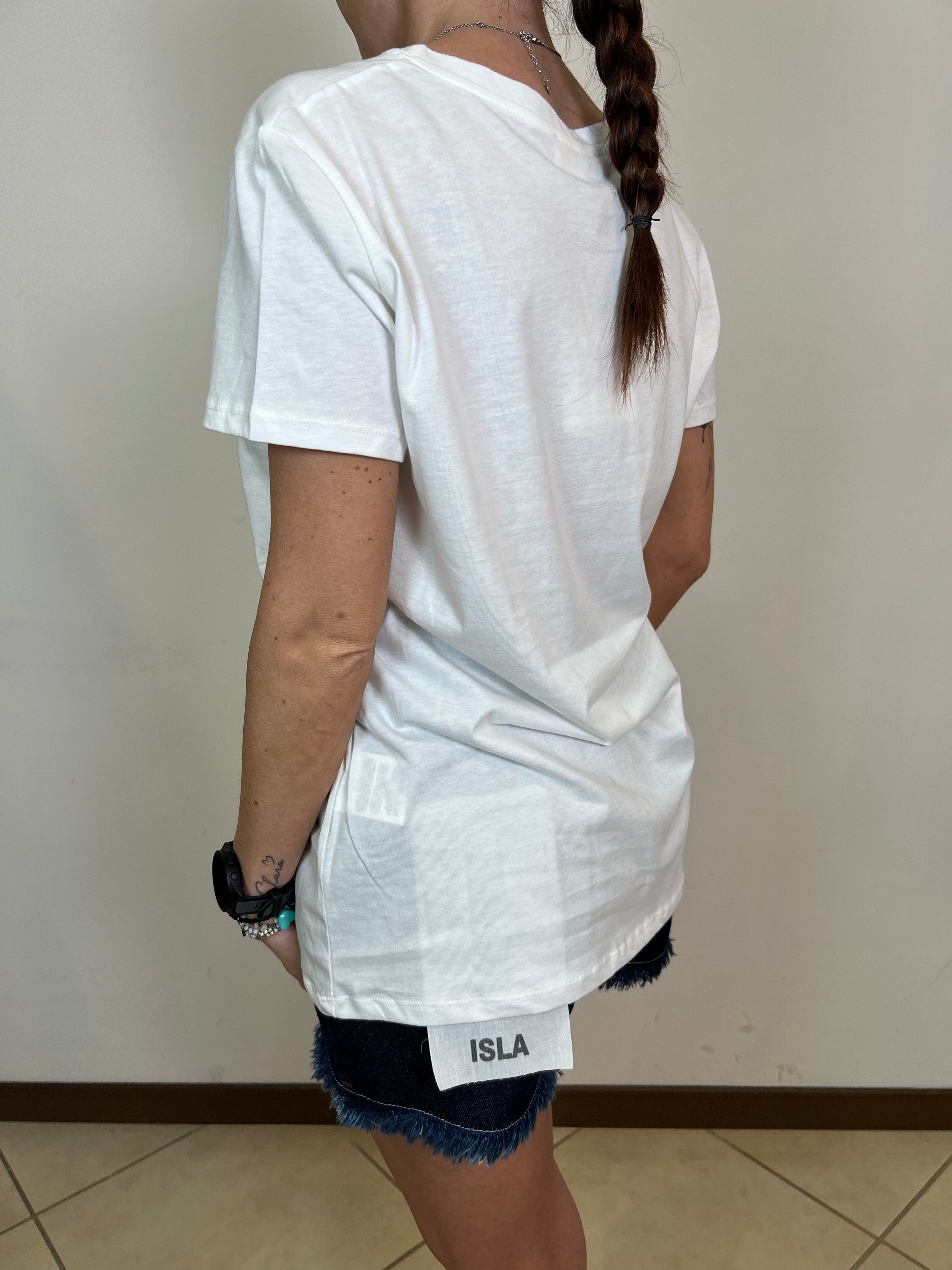 T-shirt fragola strass - Vicolo