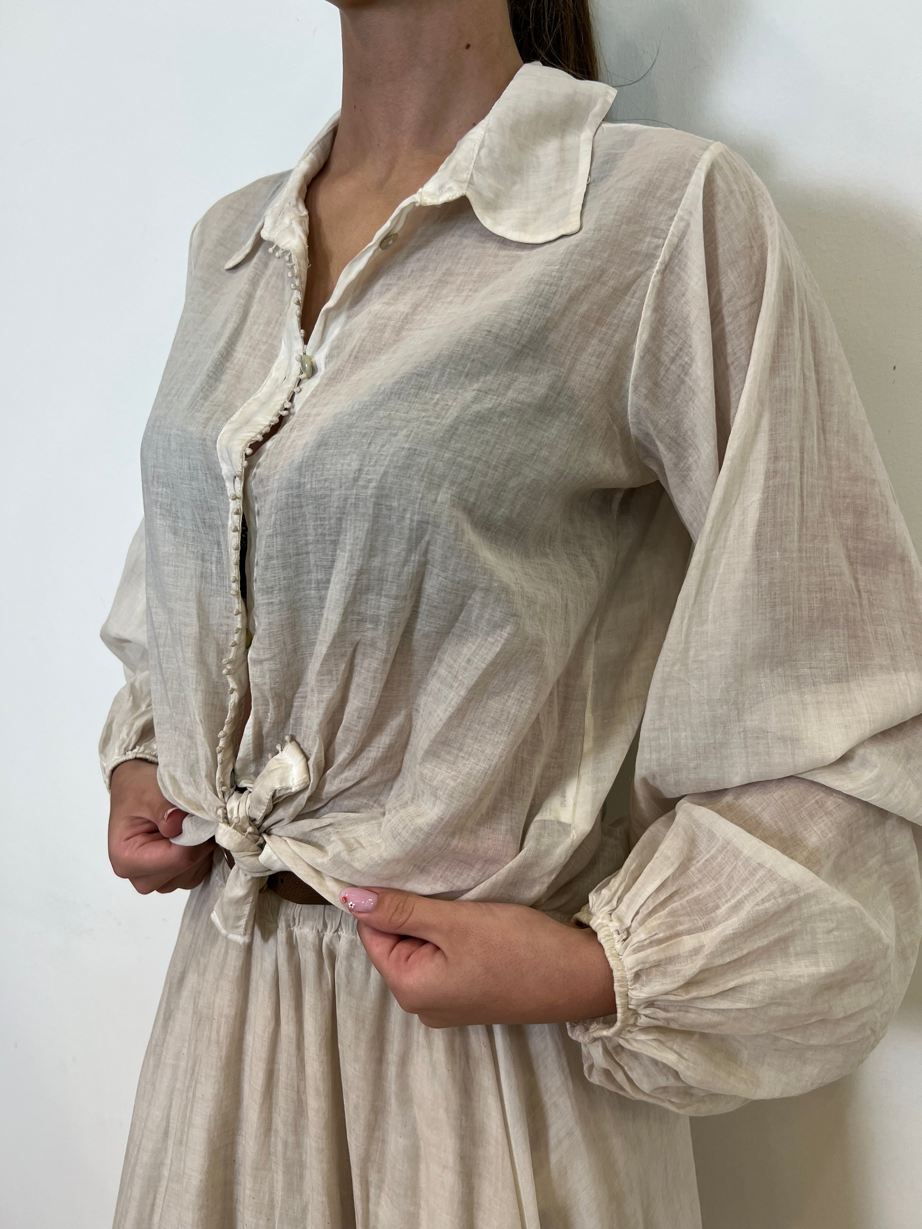 Camicia mussola passamaneria stone - Haveone