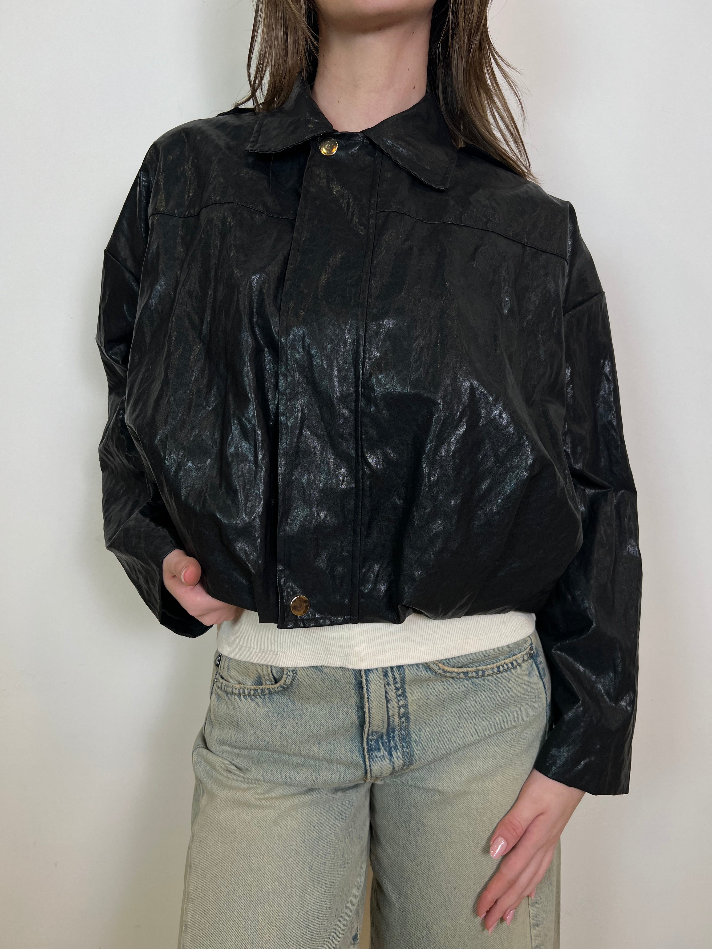 Bomber ecopelle invecchiata - Haveone