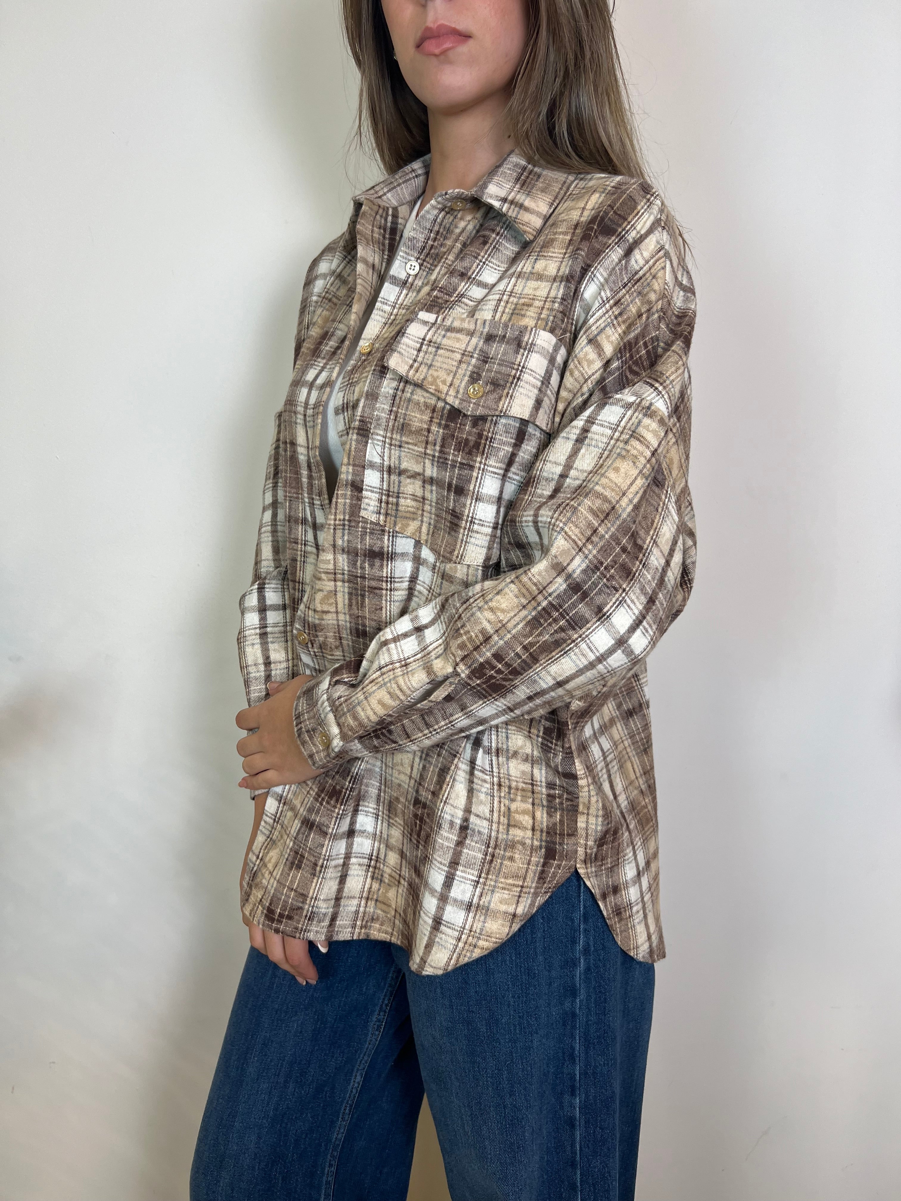 Camicia check beige - Vicolo