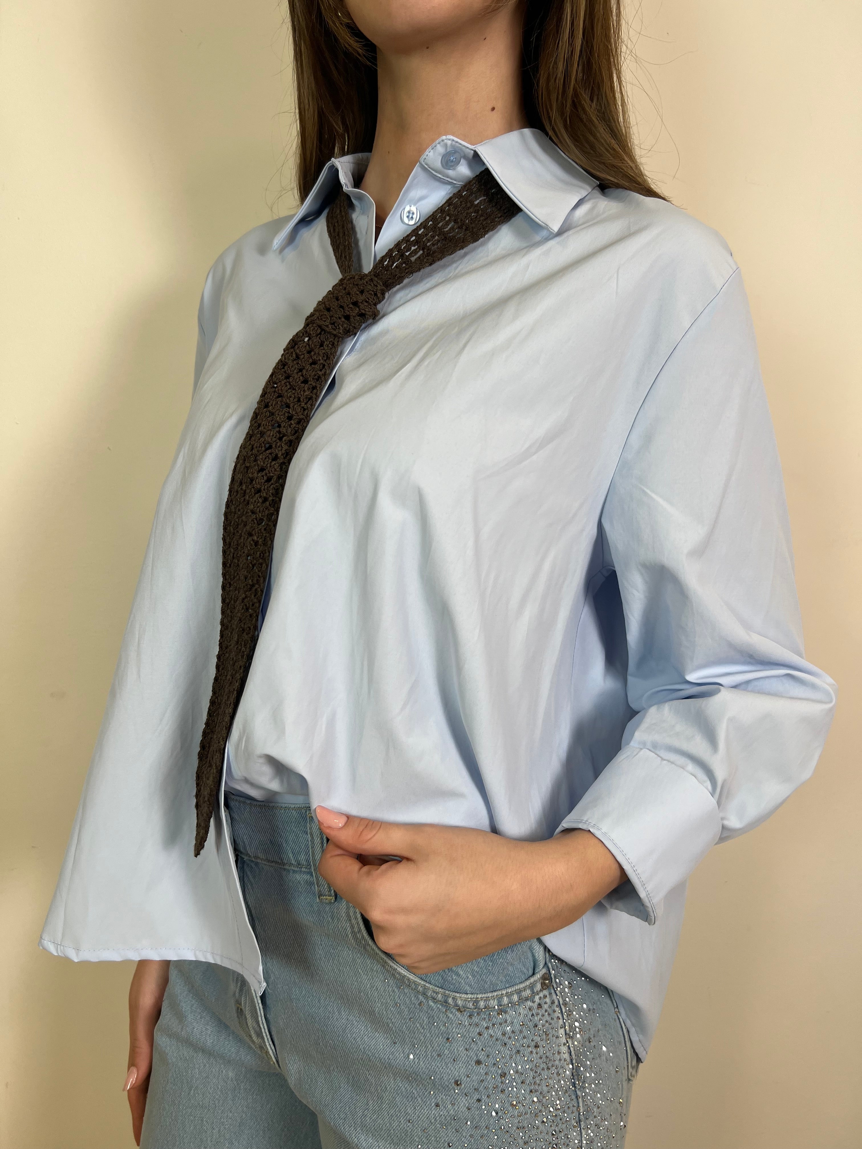 Camicia con cravatta crochet - Haveone