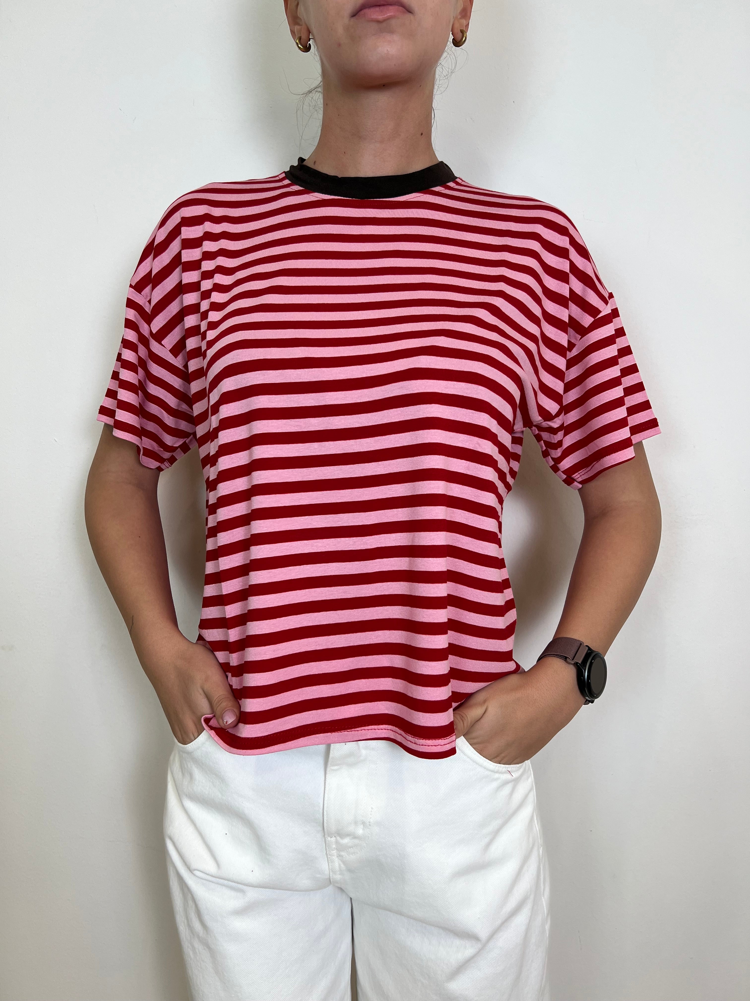 T-shirt scatola righe - Haveone
