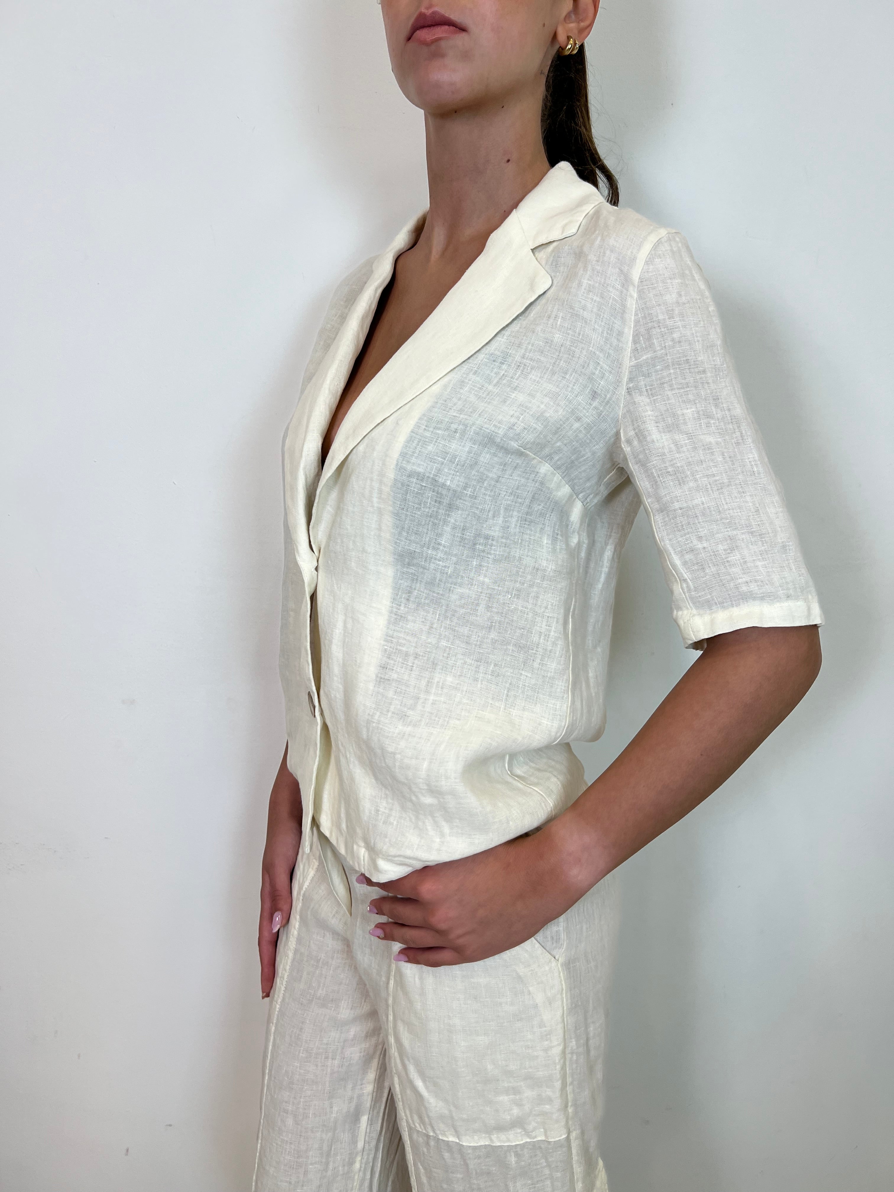 Giacca mezza manica lino - Haveone