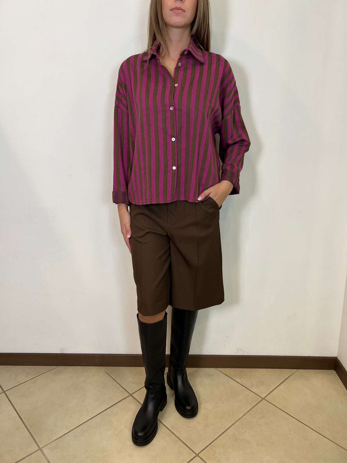 Camicia righe corta - Haveone