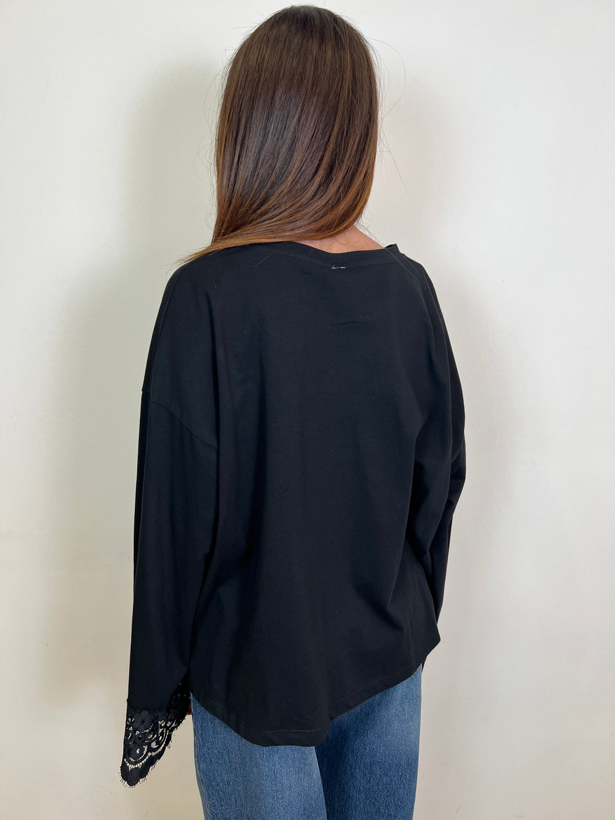 T-shirt manica ampia pizzo - Tensione In