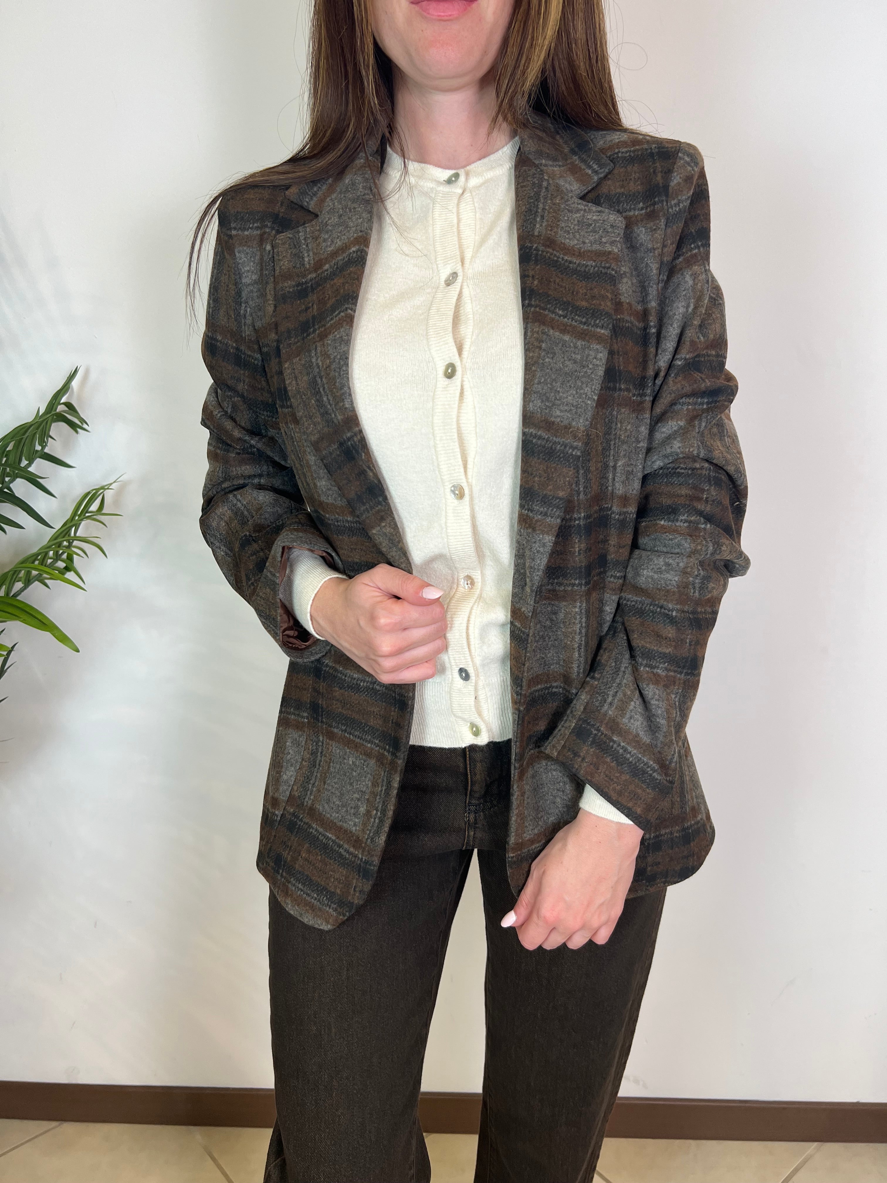 Giacca check grigio moro - Haveone