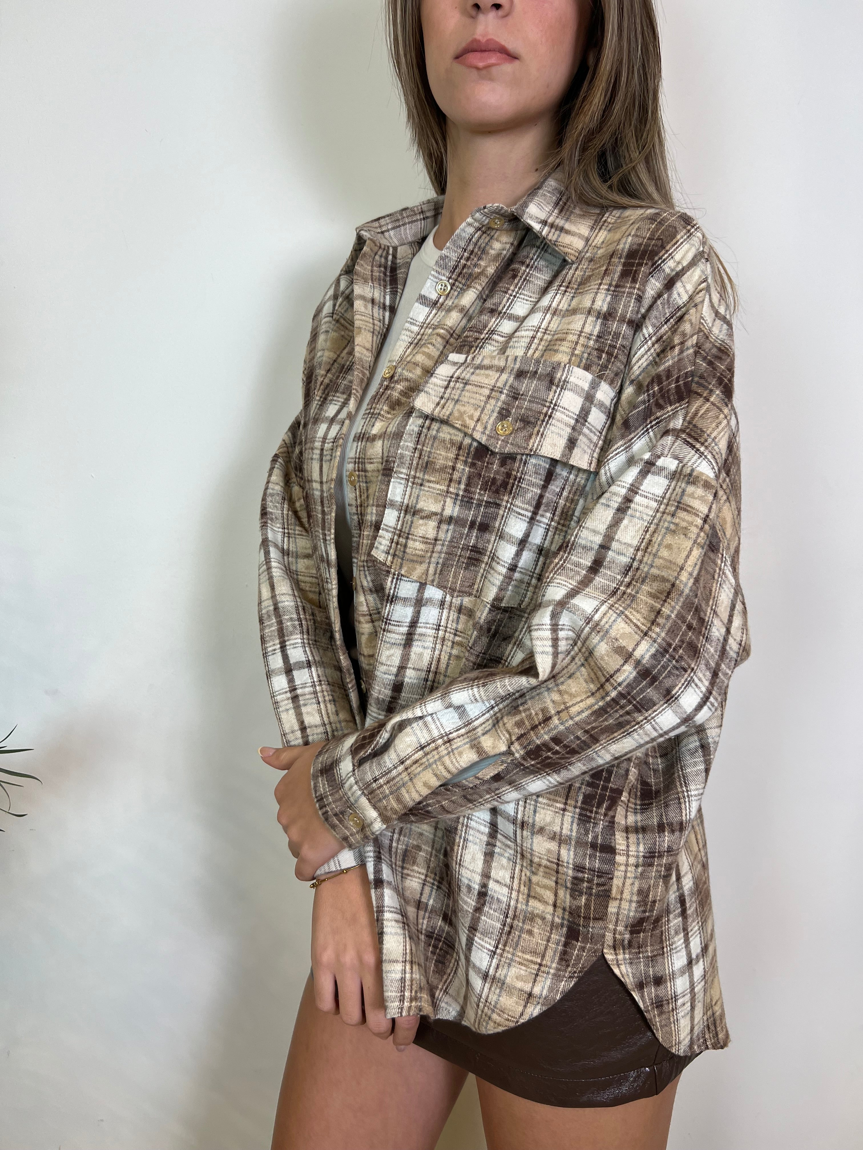 Camicia check beige - Vicolo