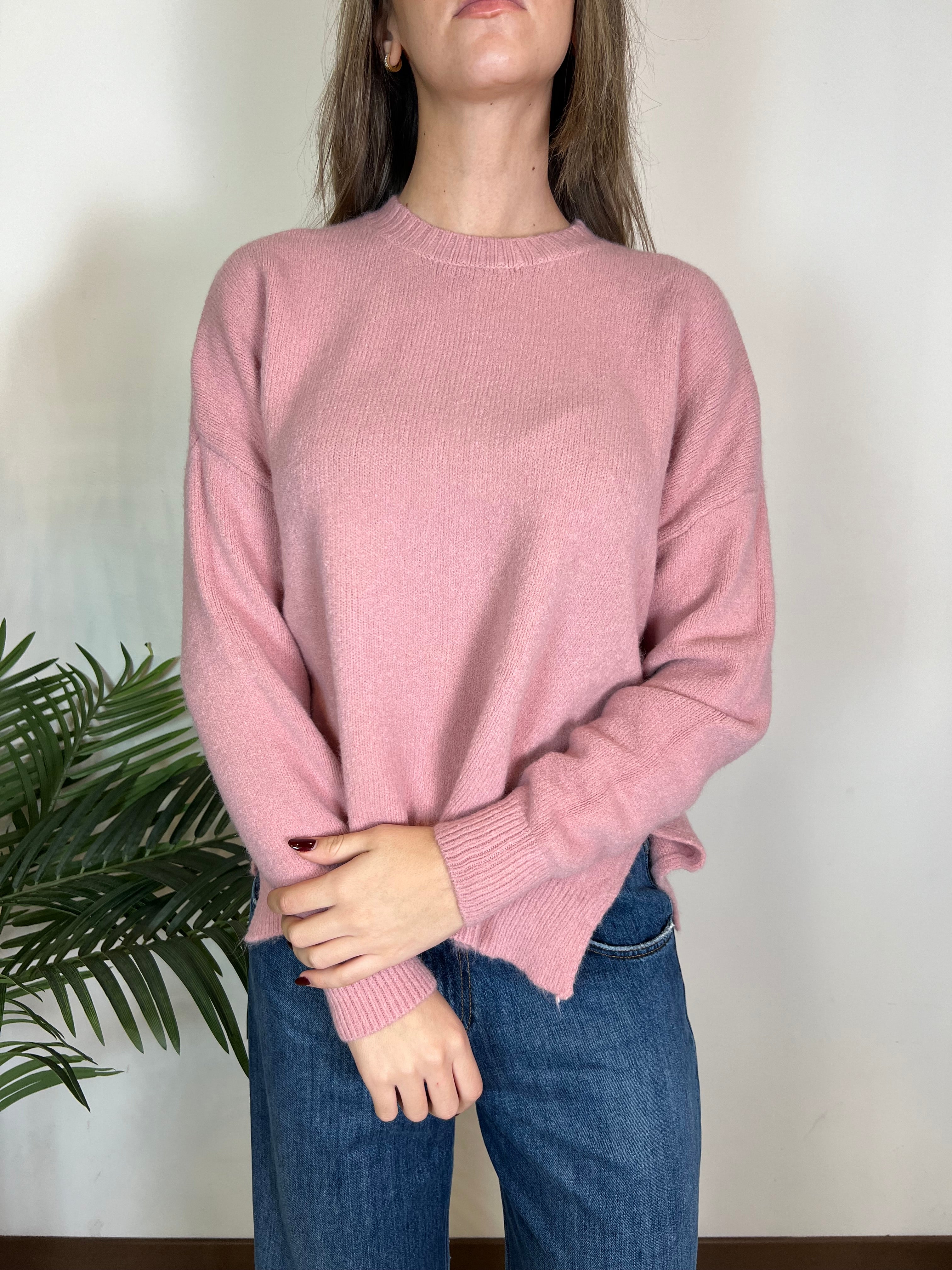 Maglia girocollo spacchi laterali - Haveone