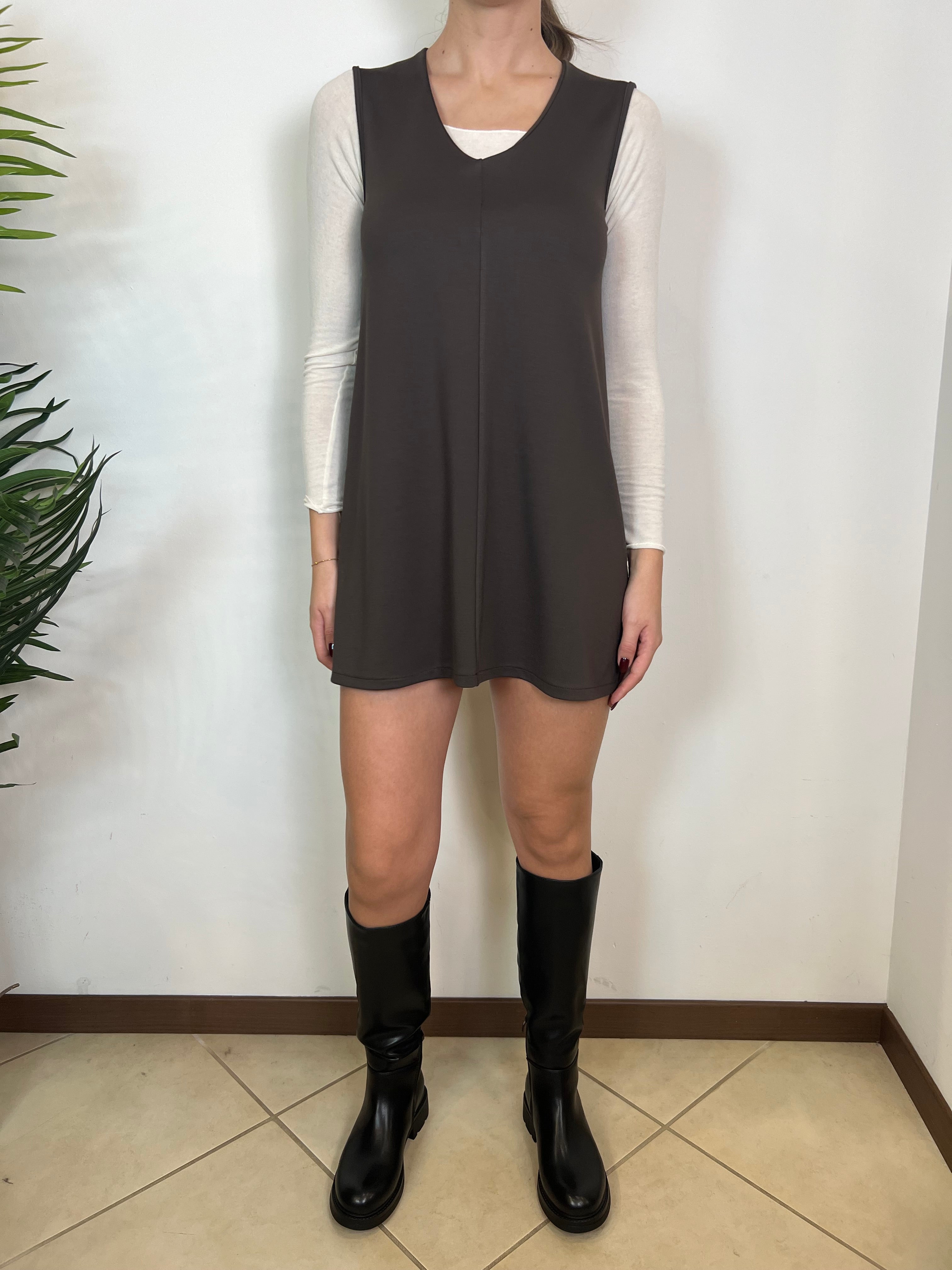 Abito smanicato punto milano - Haveone